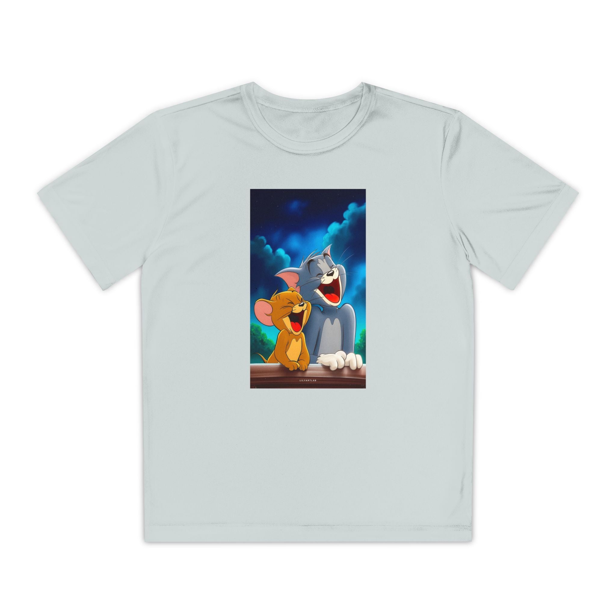 Youth Competitor Tee with Tom And Jerry design, Cartoon Graphic Kid's T-Shirt, Kids Tee, Children's Clothing, Funny Tee for Boys and Girls