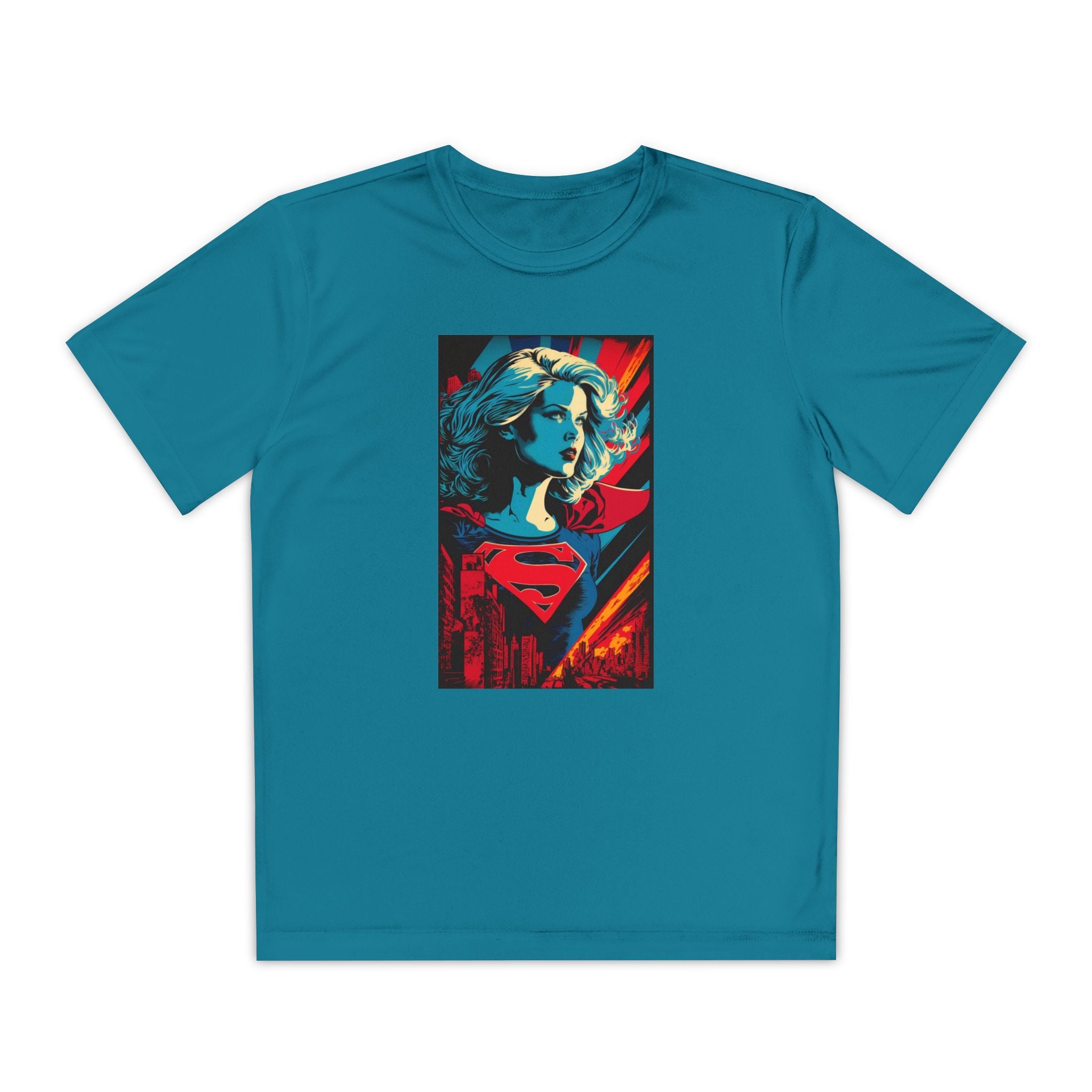 Superhero Youth T-Shirt Sports Graphic Tee, Cool Athletic Shirt for Kids