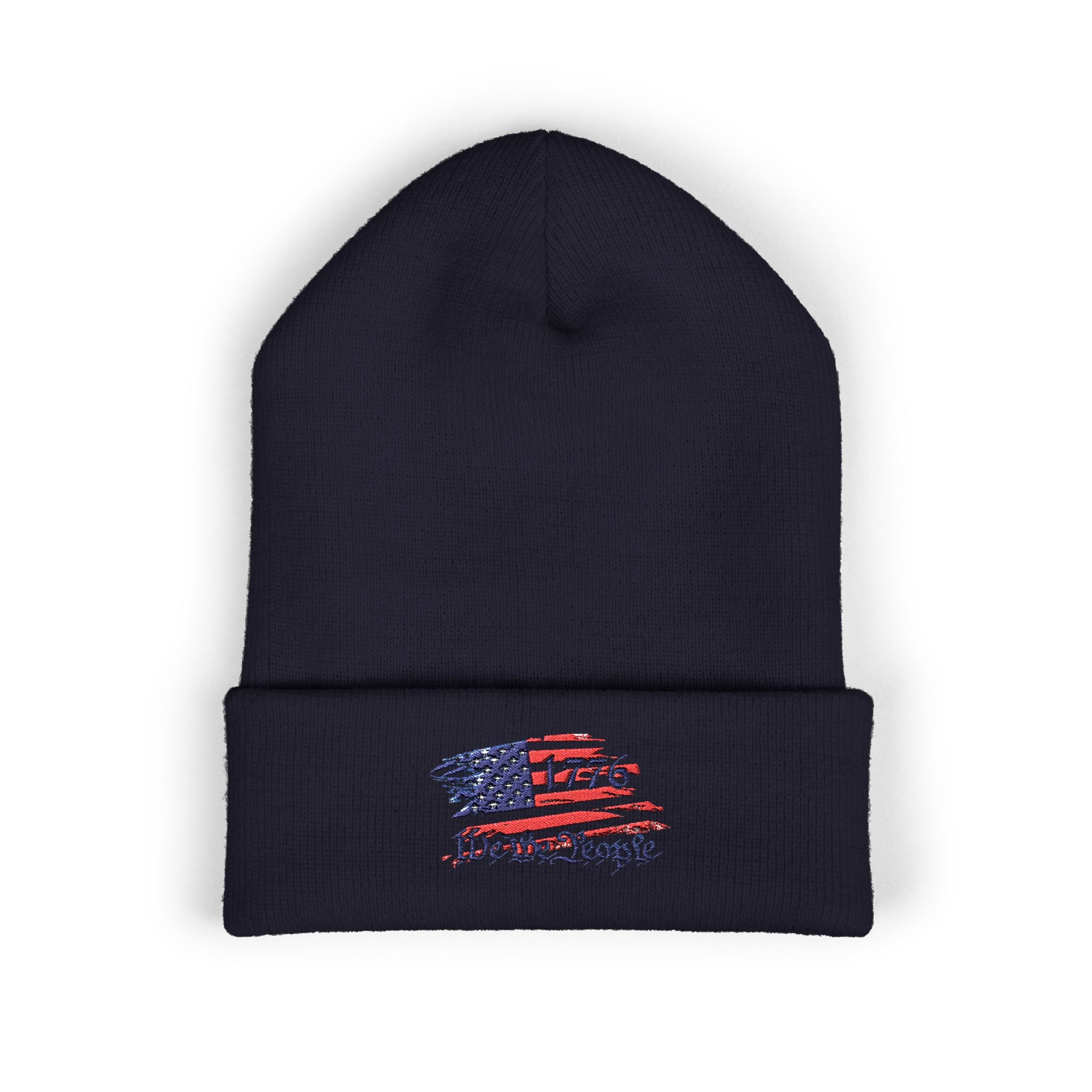 Embroidered Patriotic Beanie, USA Flag Knit Cap, American Pride Winter Hat, Red White Blue Headwear, Independence Day Gift