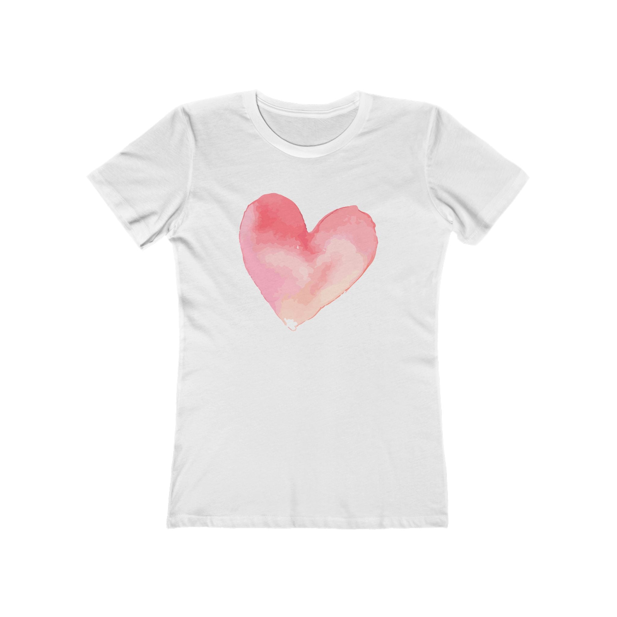 Heart Chic Women's Boyfriend Tee, Casual Outfits, Gift for Her, Weekend Wear, Trendy Style, Everyday Comfort