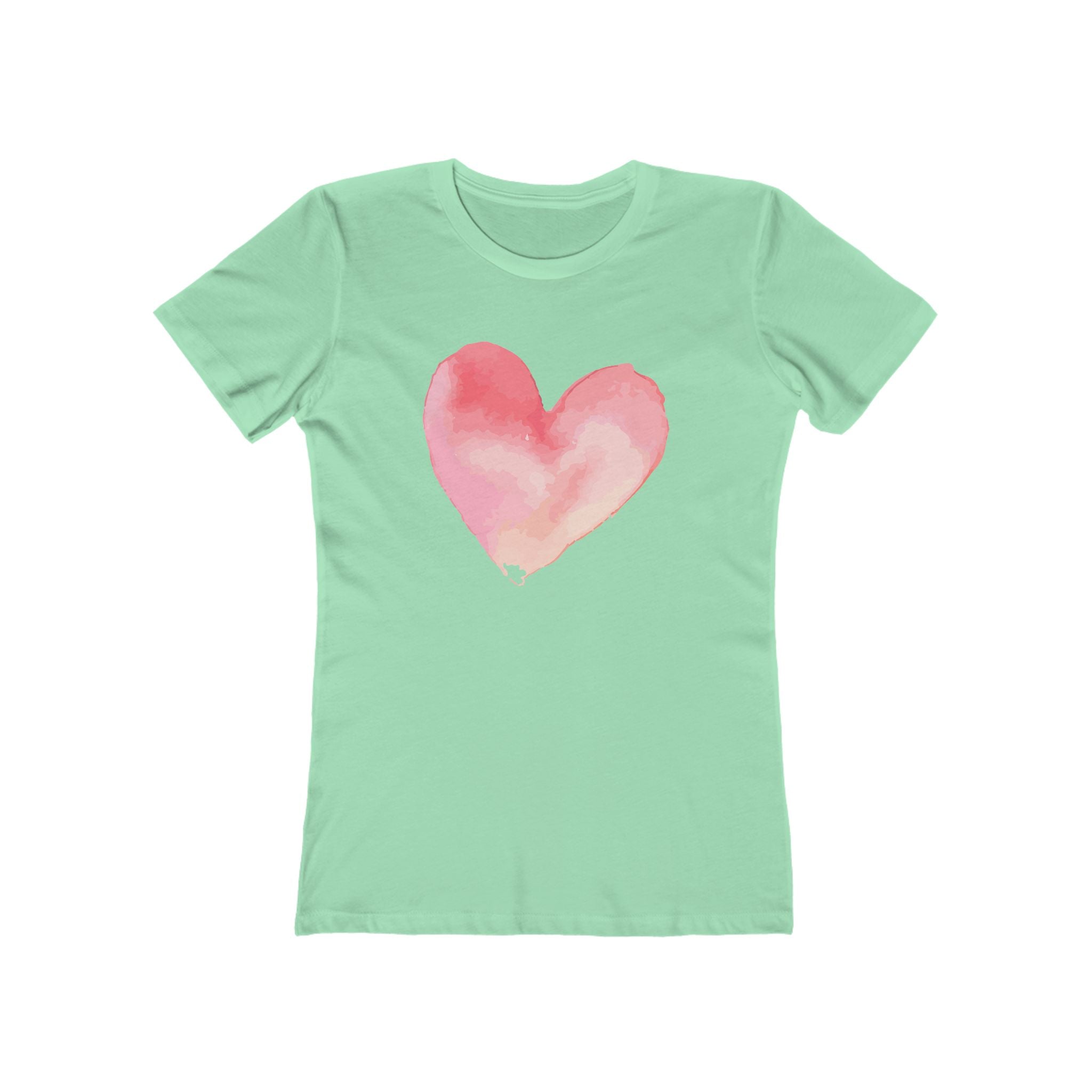Heart Chic Women's Boyfriend Tee, Casual Outfits, Gift for Her, Weekend Wear, Trendy Style, Everyday Comfort
