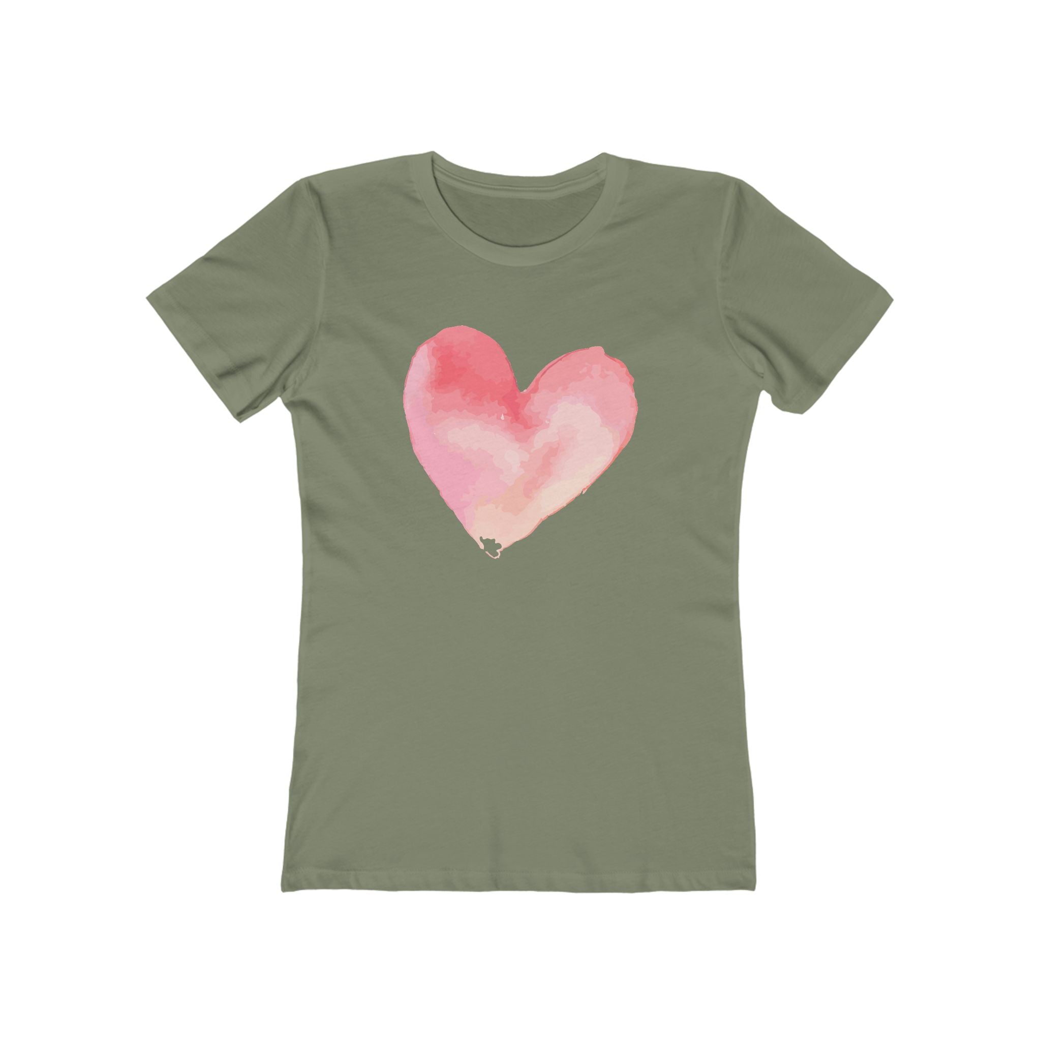 Heart Chic Women's Boyfriend Tee, Casual Outfits, Gift for Her, Weekend Wear, Trendy Style, Everyday Comfort