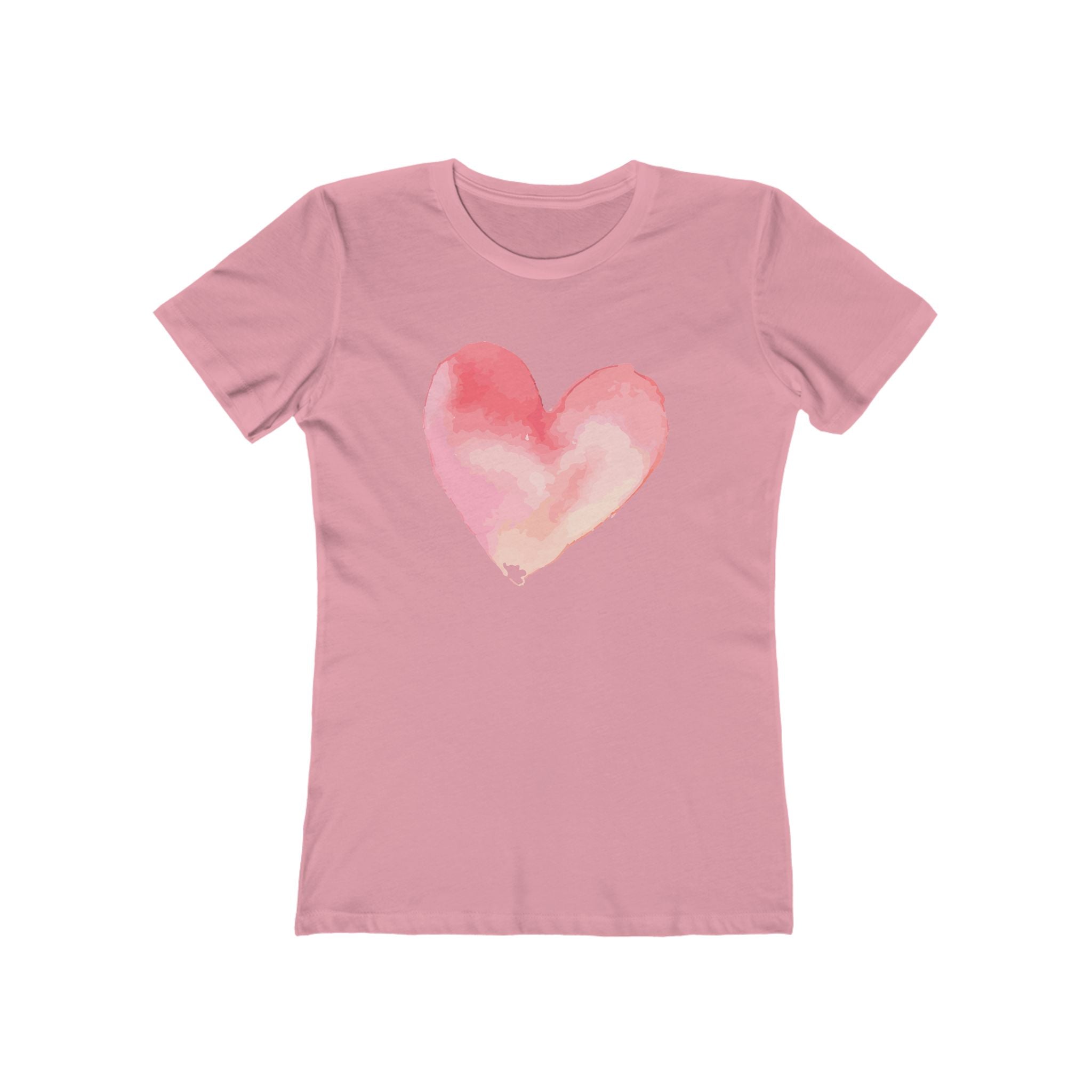 Heart Chic Women's Boyfriend Tee, Casual Outfits, Gift for Her, Weekend Wear, Trendy Style, Everyday Comfort