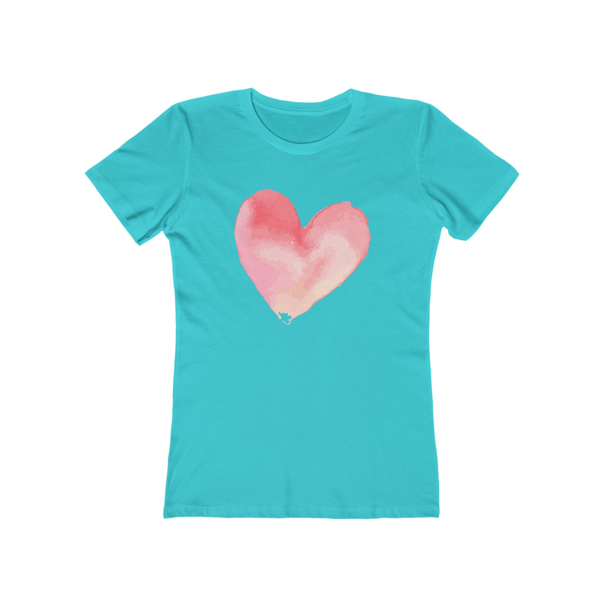 Heart Chic Women's Boyfriend Tee, Casual Outfits, Gift for Her, Weekend Wear, Trendy Style, Everyday Comfort