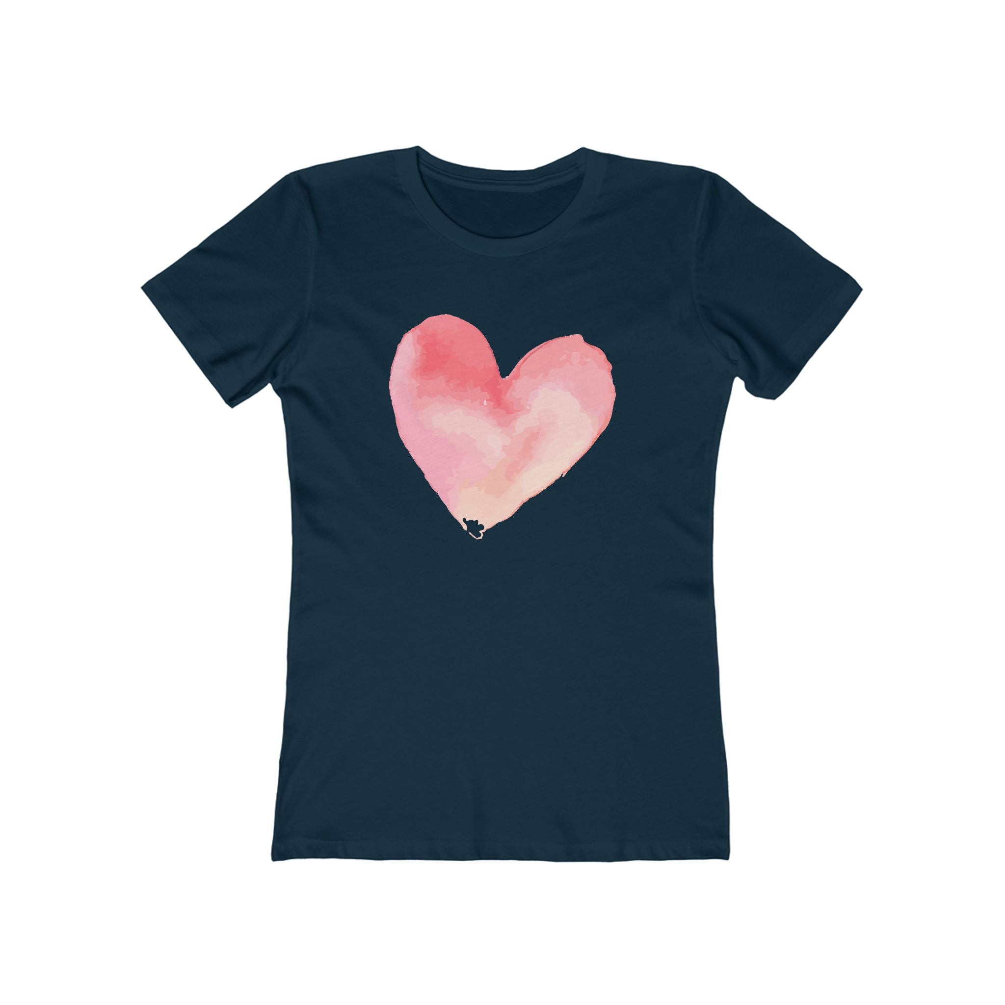 Heart Chic Women's Boyfriend Tee, Casual Outfits, Gift for Her, Weekend Wear, Trendy Style, Everyday Comfort