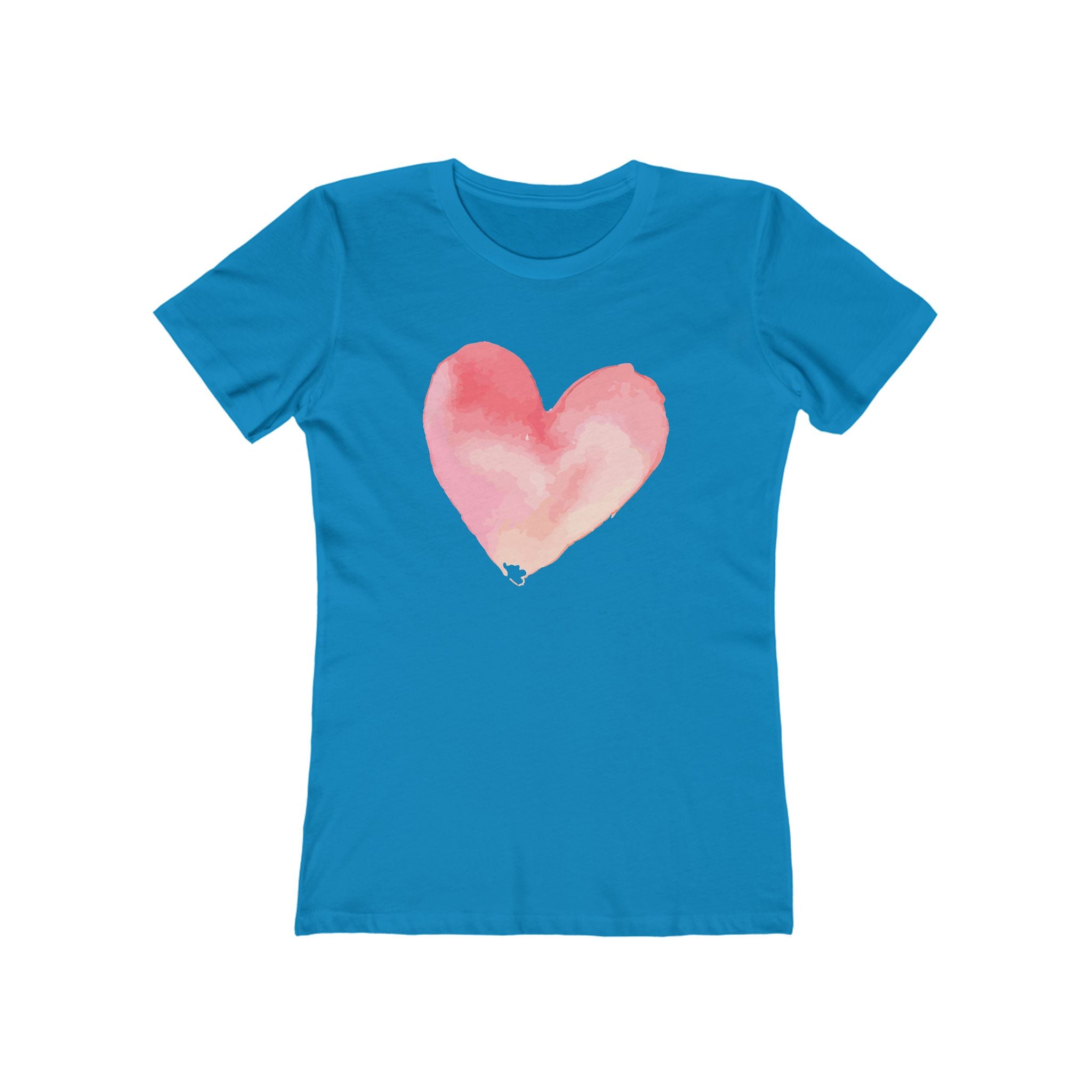 Heart Chic Women's Boyfriend Tee, Casual Outfits, Gift for Her, Weekend Wear, Trendy Style, Everyday Comfort