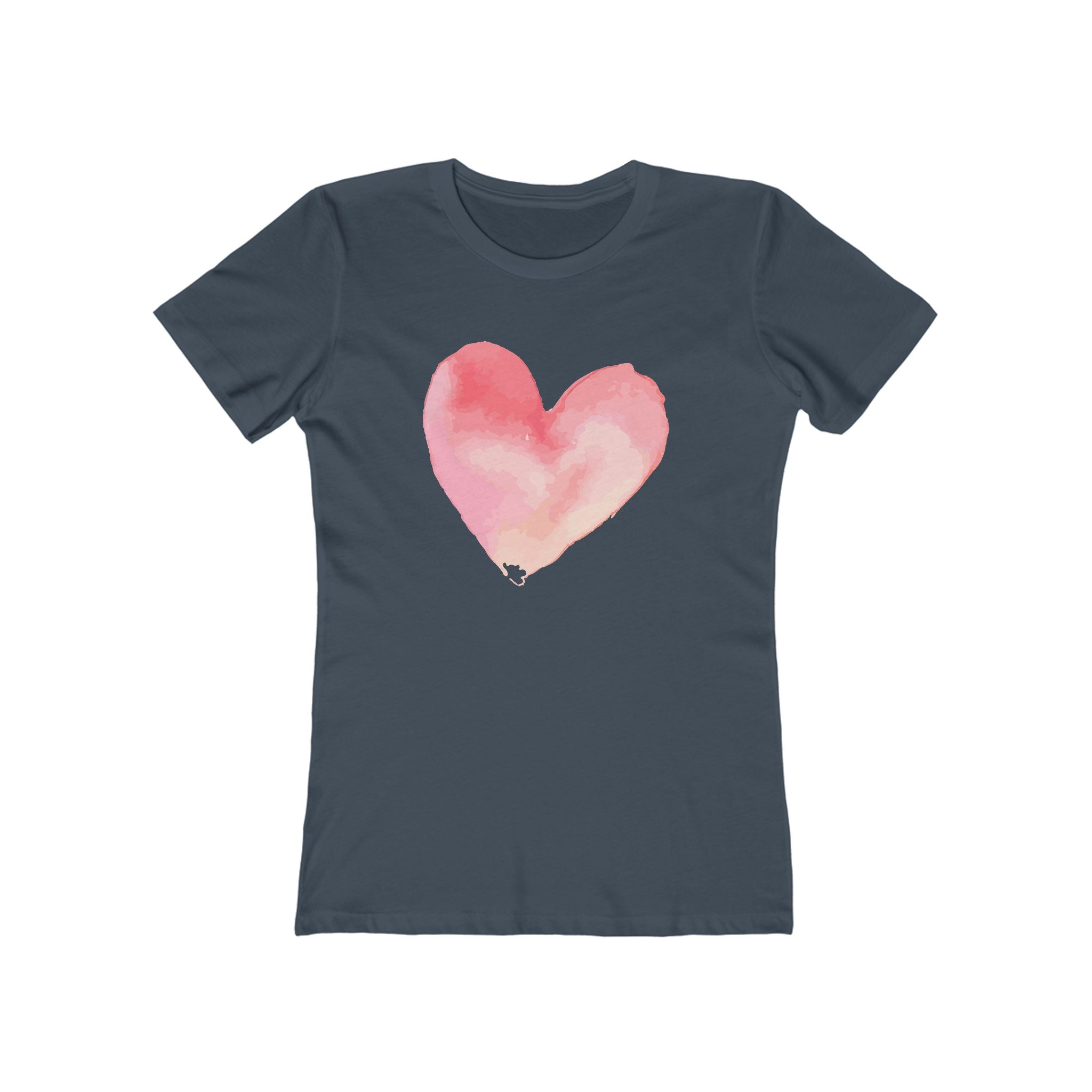 Heart Chic Women's Boyfriend Tee, Casual Outfits, Gift for Her, Weekend Wear, Trendy Style, Everyday Comfort
