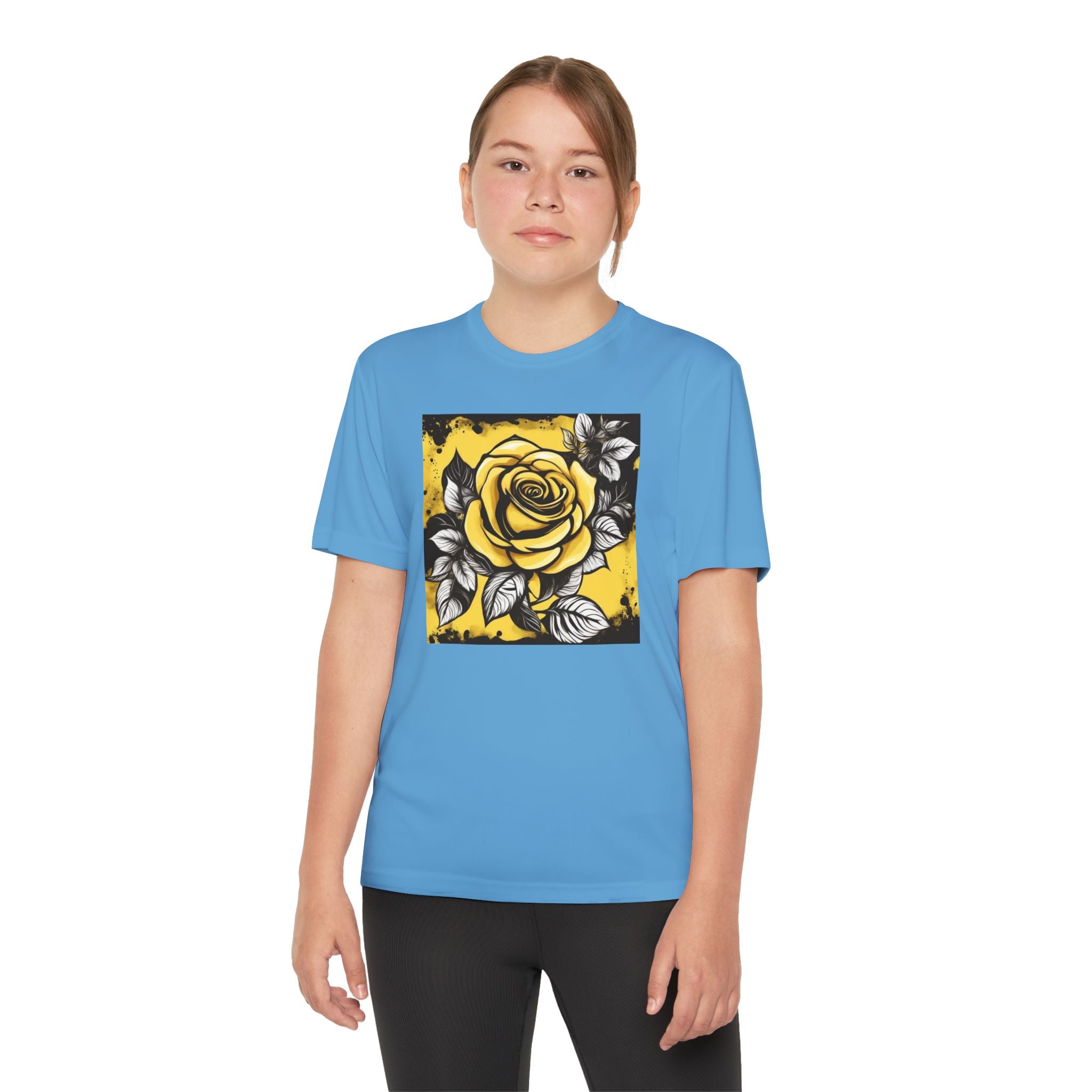 Flower Youth Tshirt, Girls Floral Tee, Kids Spring Shirt, Children's Botanical Top, Teen Blossom T-Shirt