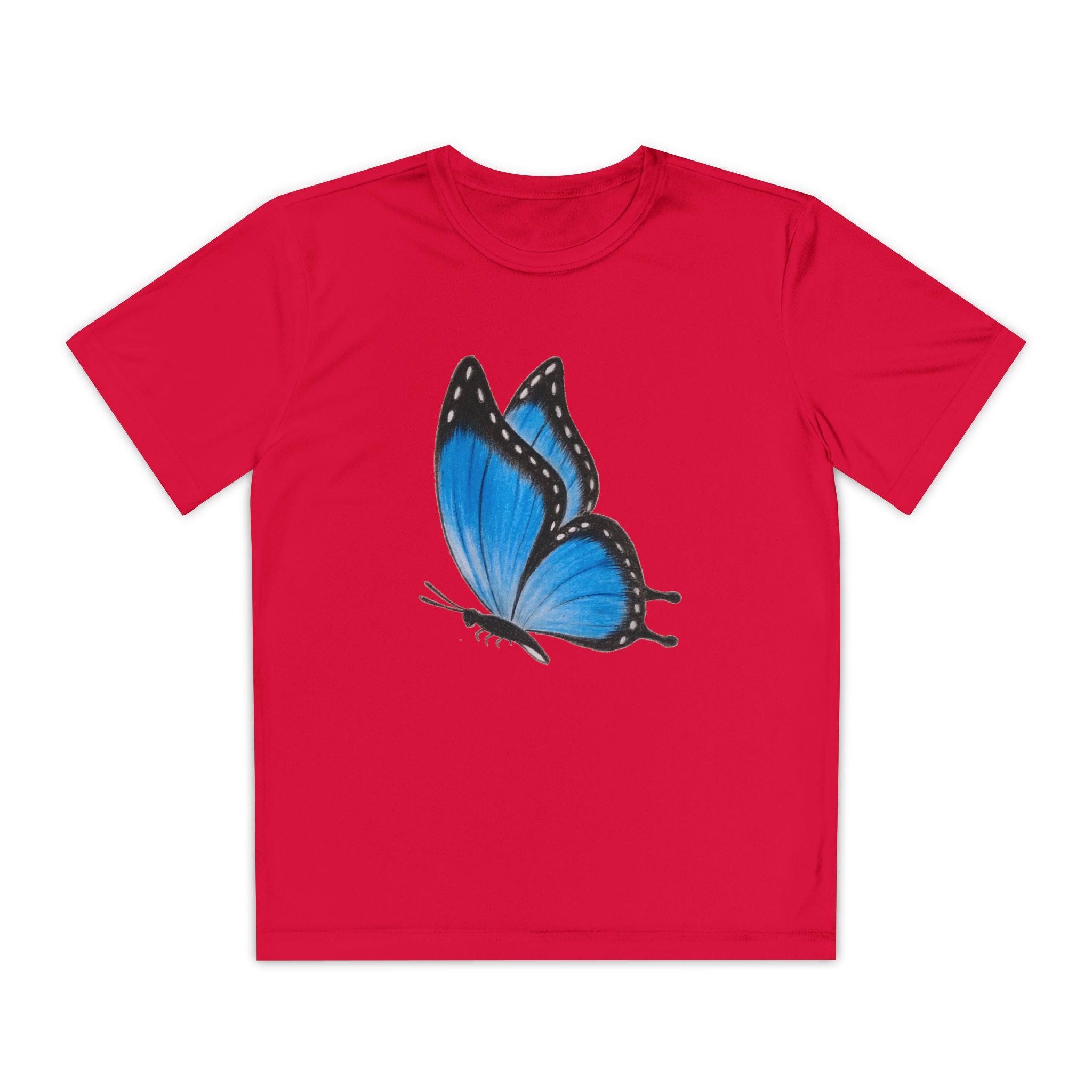 Butterffy Youth T-Shirt Sports Graphic Tee, Cool Athletic Shirt for Kids, Perfect for Sports Events, Team Spirit