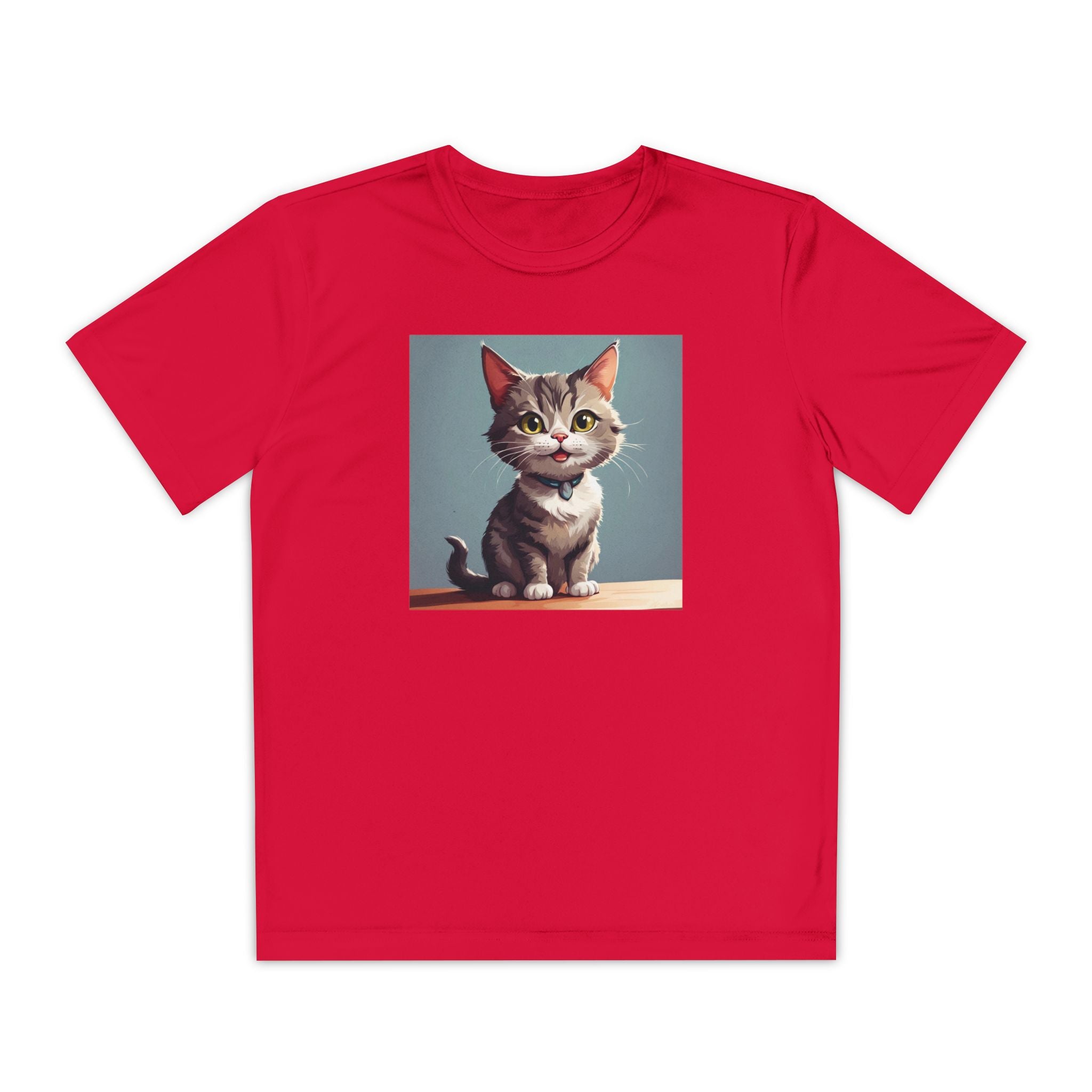 Youth Tee, Cute Kitten Graphic Shirt for Kids, Cat Lover Gift, Animal Theme Top, Children's Clothing, Feline Print Apparel