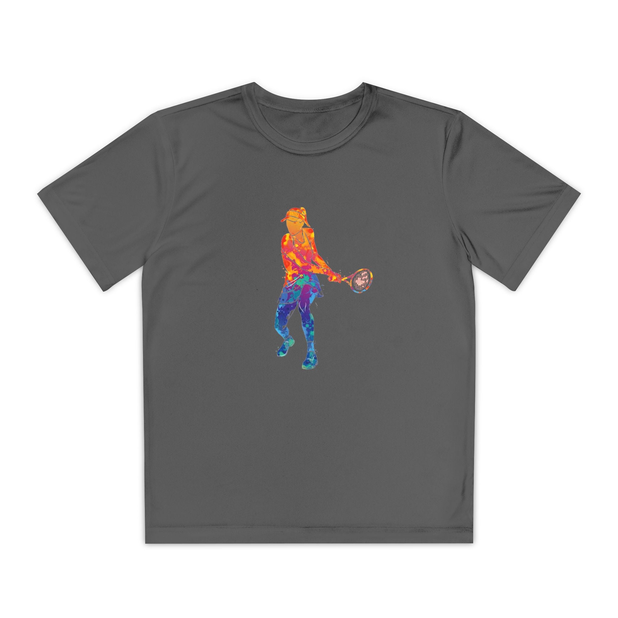 Tennis Youth Sports Graphic Tee, Cool Athletic Shirt for Kids, Perfect for Sports Events, Team Spirit, Birthday Gift, Summer Activities