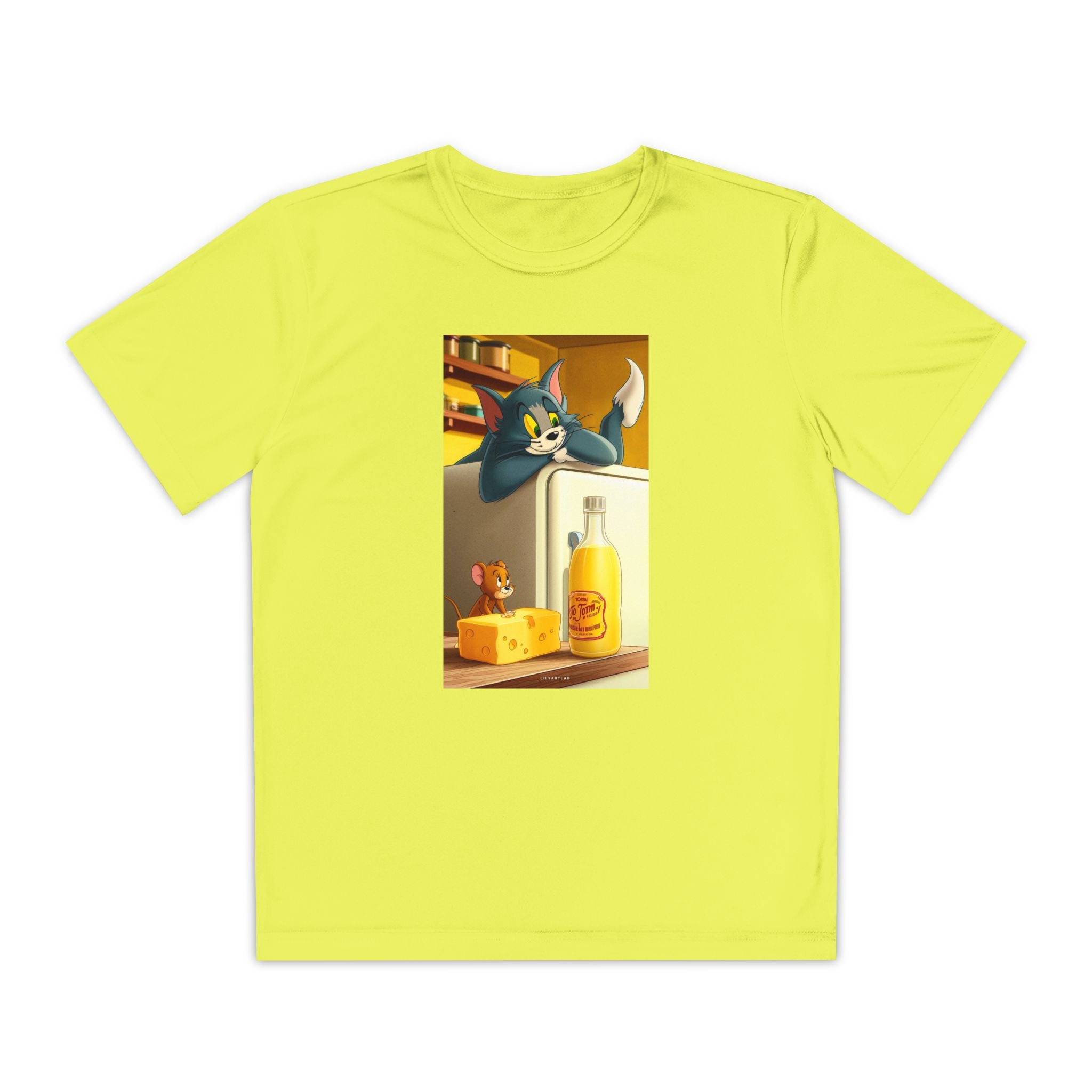 Youth Competitor Tee with Tom And Jerry design, Cartoon Graphic Kid's T-Shirt, Kids Tee, Children's Clothing, Funny Tee for Boys and Girls