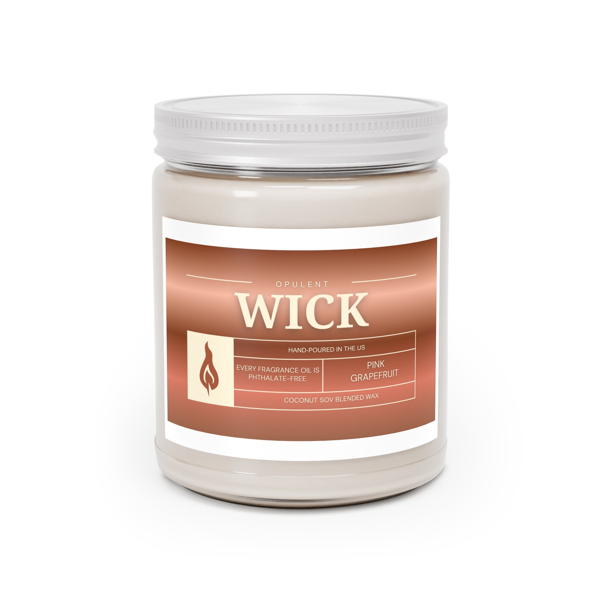 Soy Candles, OPULENT Wick, Hand-poured in the US, White Lid, 9oz, Aromatherapy, Relaxation, Home Decor, Gift, Scented Candles