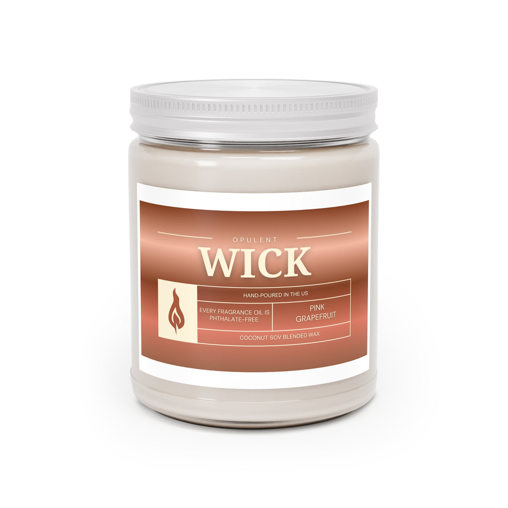 Soy Candles, OPULENT Wick, Hand-poured in the US, White Lid, 9oz, Aromatherapy, Relaxation, Home Decor, Gift, Scented Candles