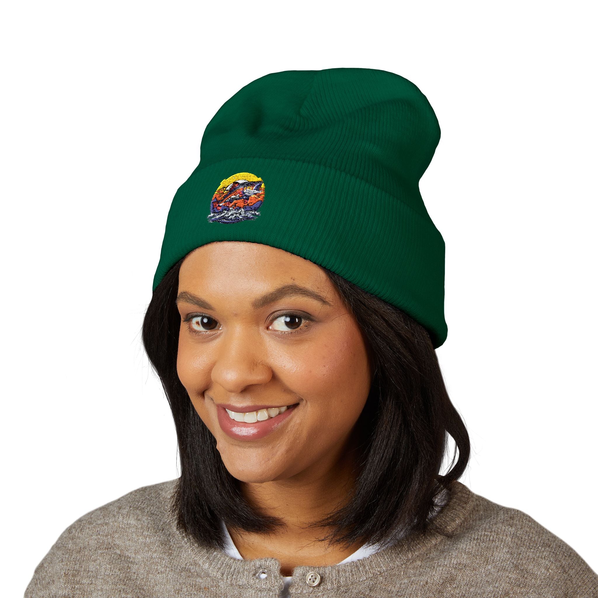 Embroidered Fishing Beanie, Fisherman Gift, Outdoor Apparel, Fishing Gear, Angler Hat, Fishing Lure Beanie