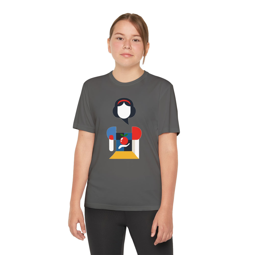 Snow White Youth T-Shirt Sports Graphic Tee, Cool Athletic Shirt for Kids, Perfect for Sports Events, Team Spirit