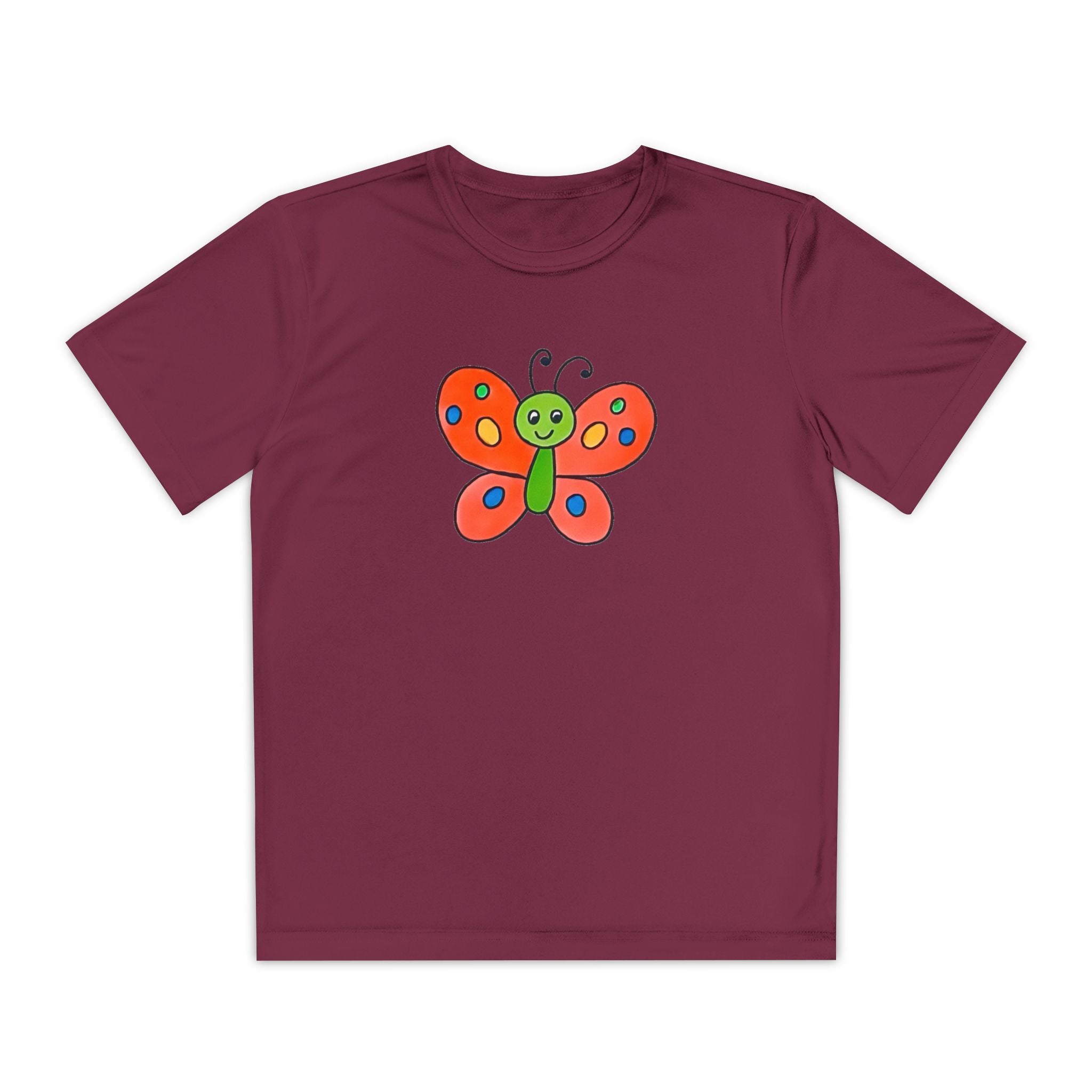 Butterffy Youth T-Shirt Sports Graphic Tee, Cool Athletic Shirt for Kids, Perfect for Sports Events, Team Spirit