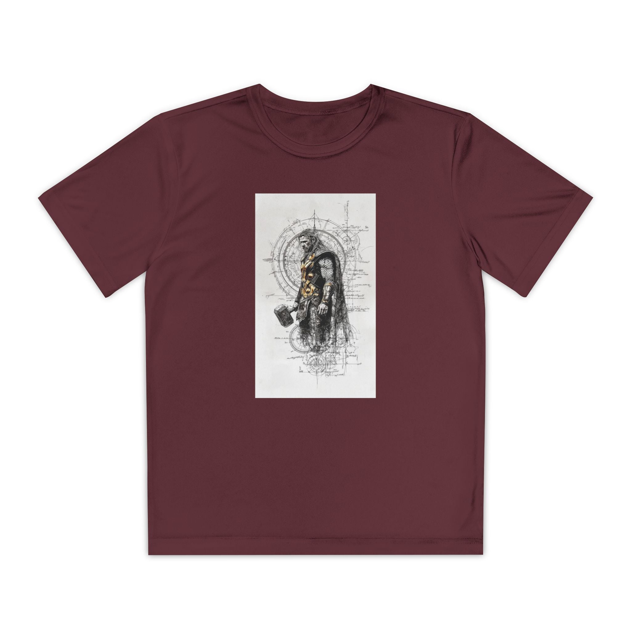 Superhero Youth T-Shirt Sports Graphic Tee, Cool Athletic Shirt for Kids