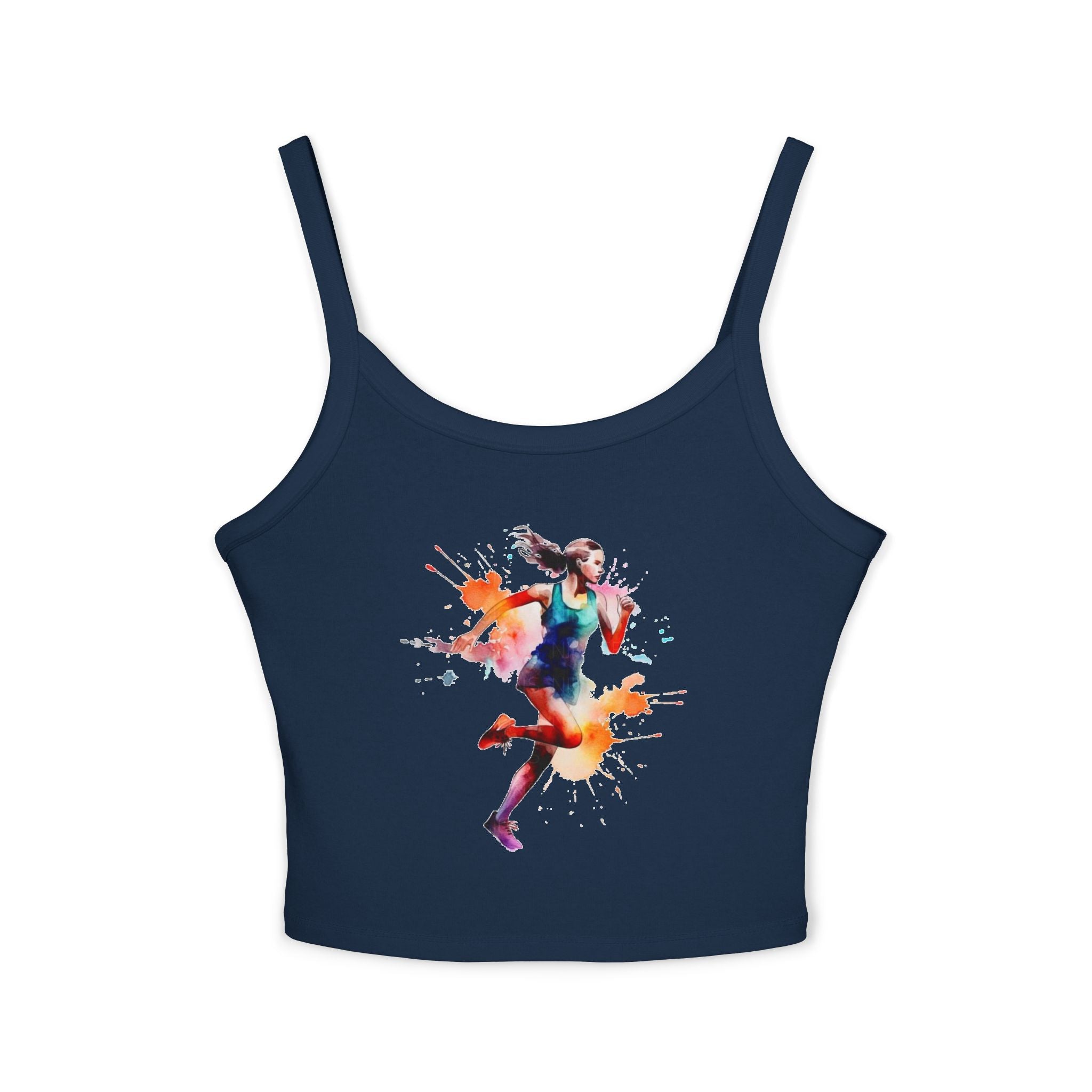 Running Woman Tank Top, Athletic Workout Top, Fitness Sleeveless Shirt, Jogging Muscle Tee, Exercise Gym Cami