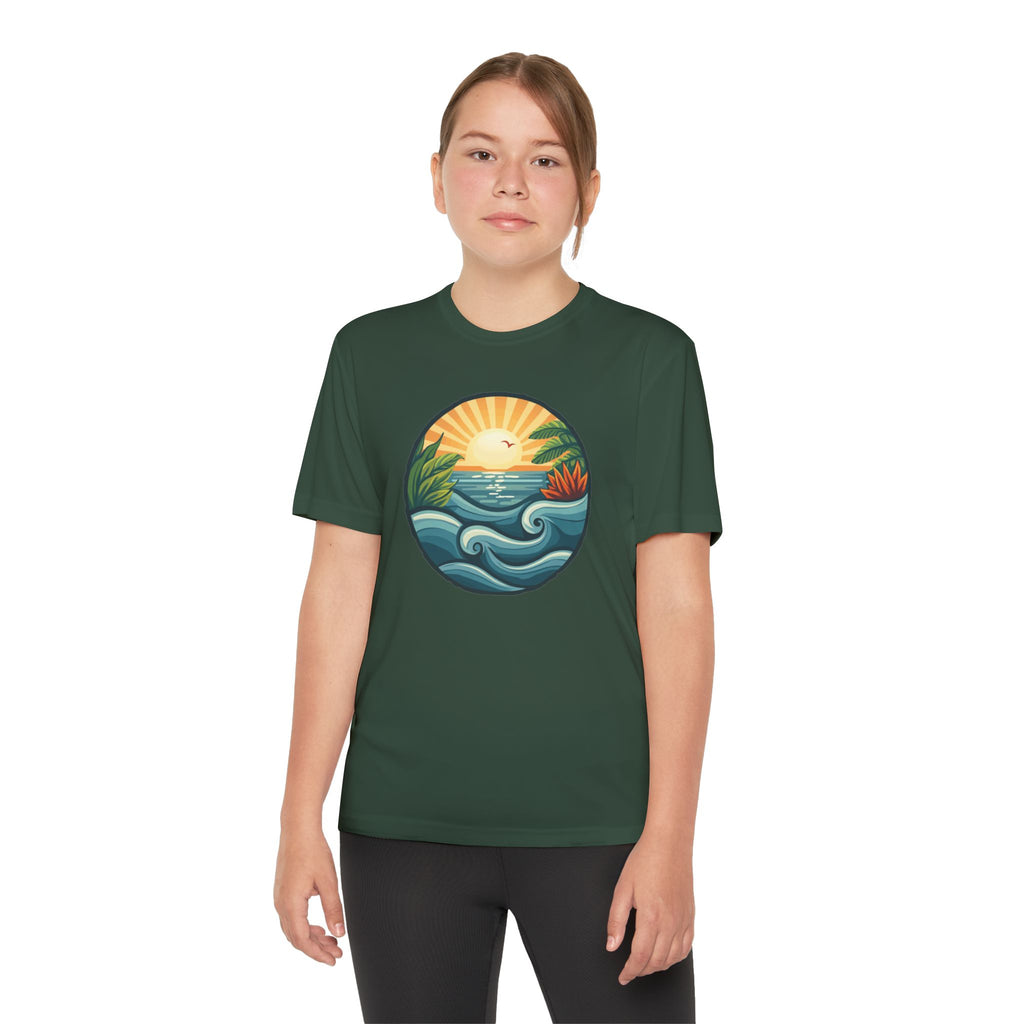Beach Shirt Youth Competitor Tee, Kids Surf Tee, Summer Vacation Top, Ocean Lover T-Shirt, Coastal Clothing