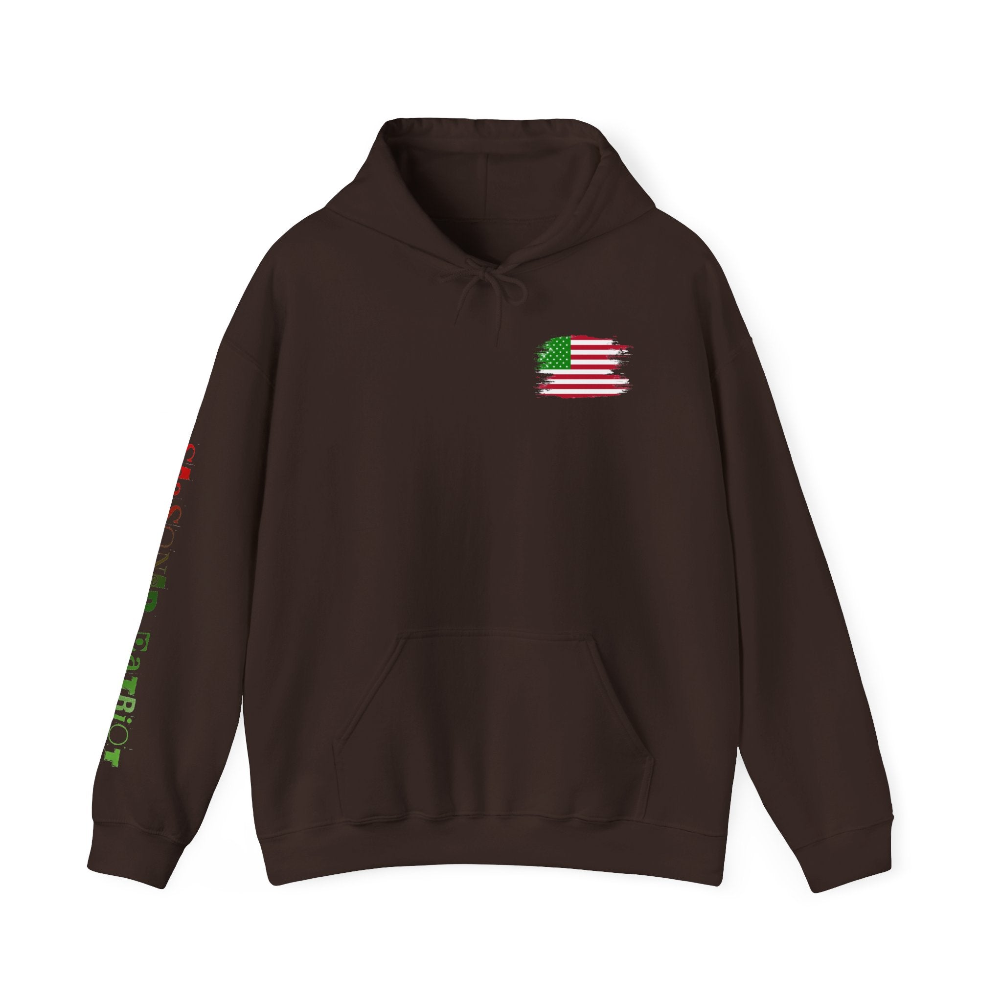 Christmas Santa Claus Patriotic USA Hoodie, Sweatshirt, Unisex Hooded Pullover, Holiday Outerwear, Festive Winter Apparel