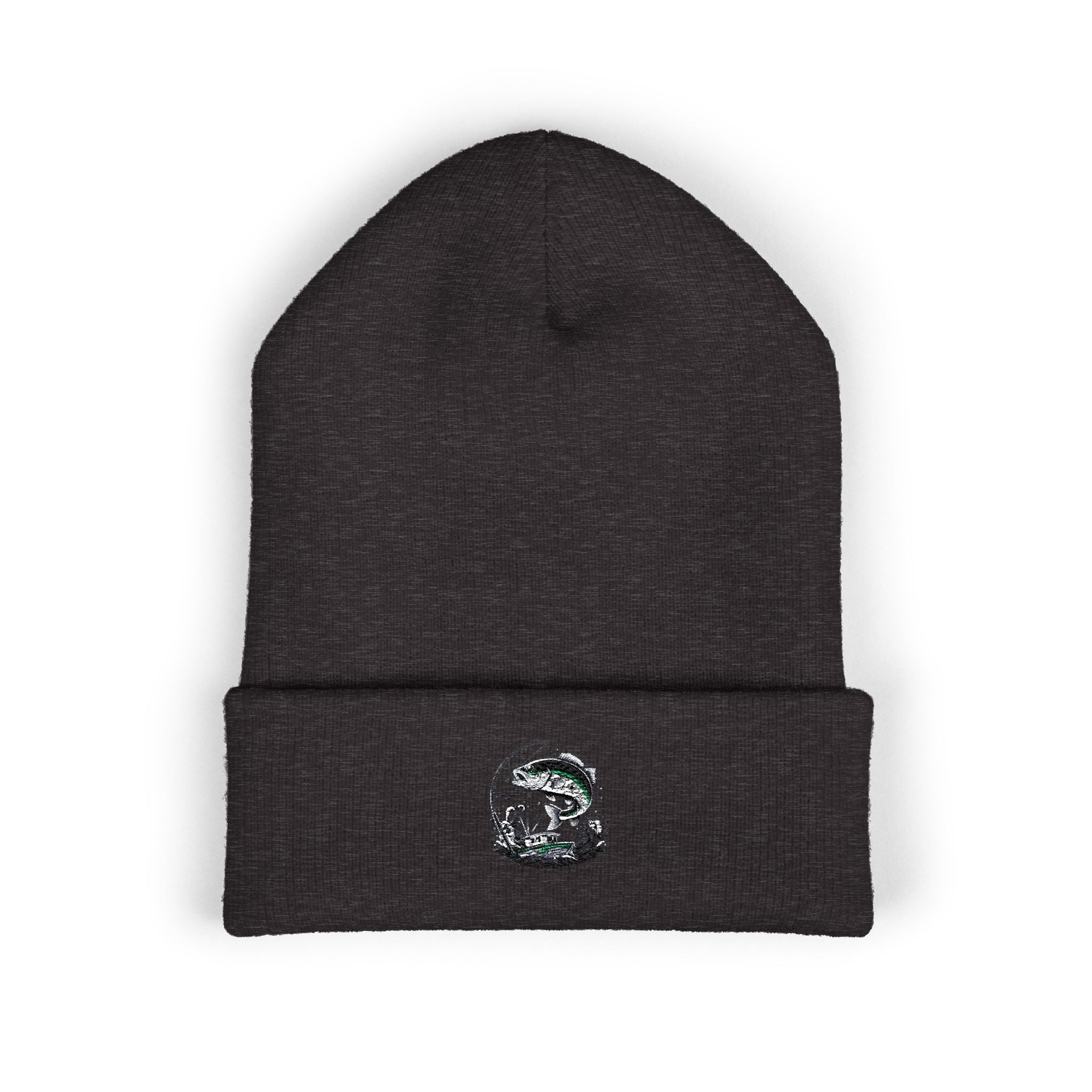 Beanie, Fishing Embroidered Winter Hat, Fisherman Beanie, Outdoor Sports Cap, Knit Beanie, Angler Gift, Fishing Trip Apparel