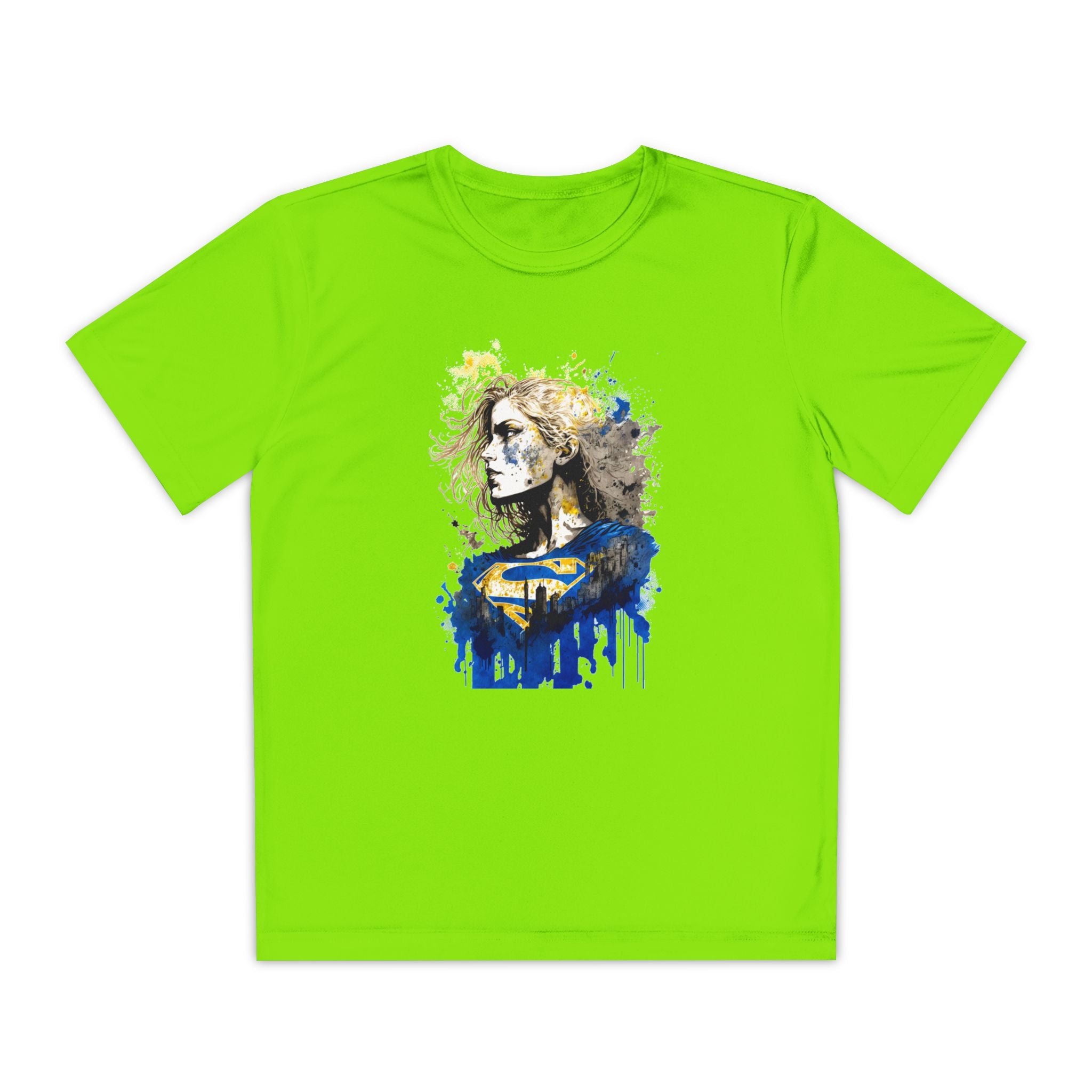 Superhero Youth T-Shirt Sports Graphic Tee, Cool Athletic Shirt for Kids