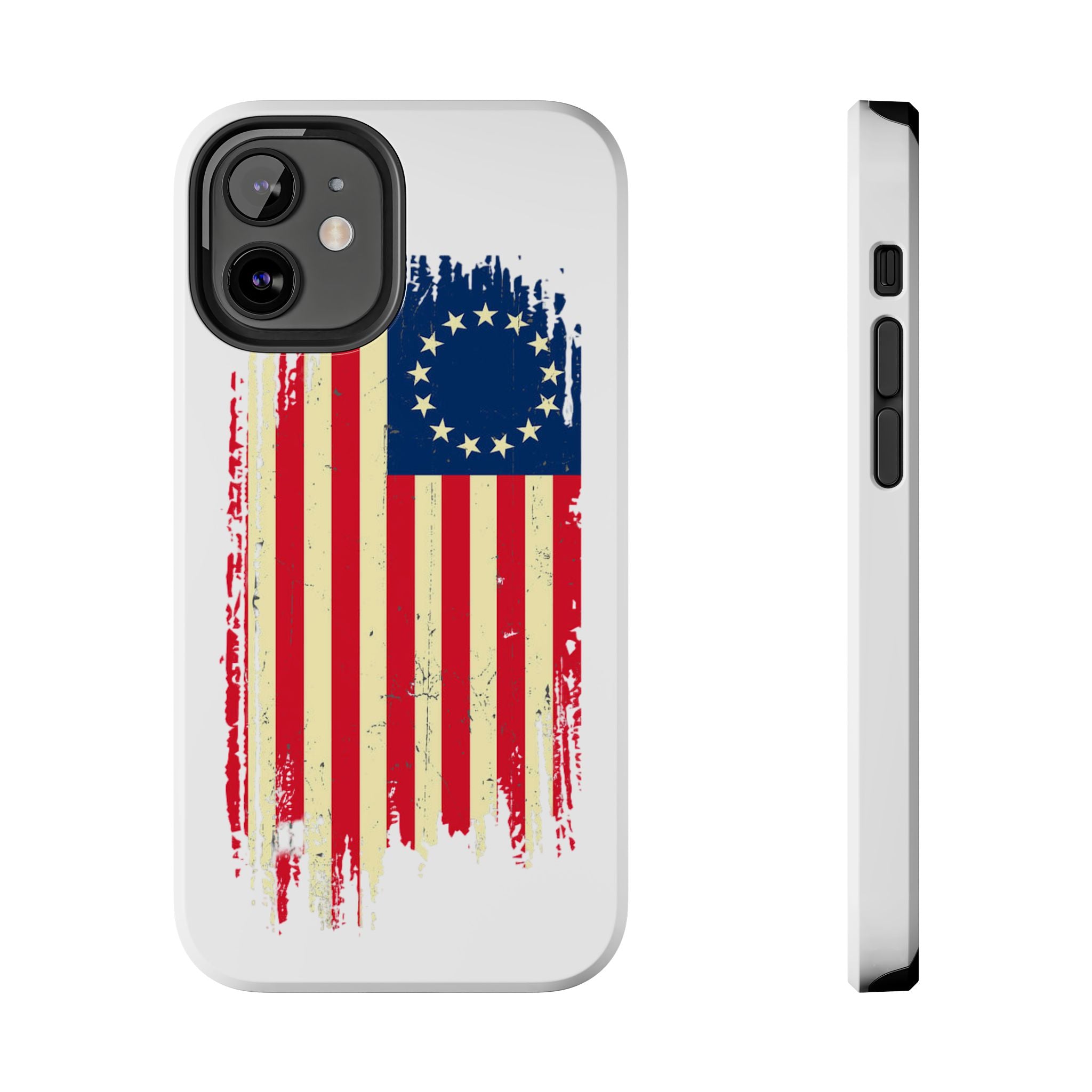 Patriotic Phone Cases with Vintage Flag Design, Tough Case for Independence Day, Memorial Day, 4th of July, Gift for Veterans, USA Pride
