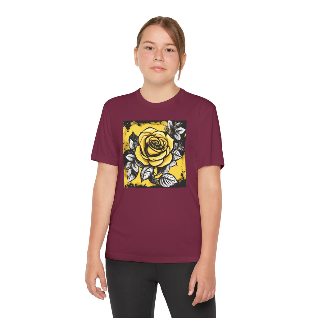 Flower Youth Tshirt, Girls Floral Tee, Kids Spring Shirt, Children's Botanical Top, Teen Blossom T-Shirt