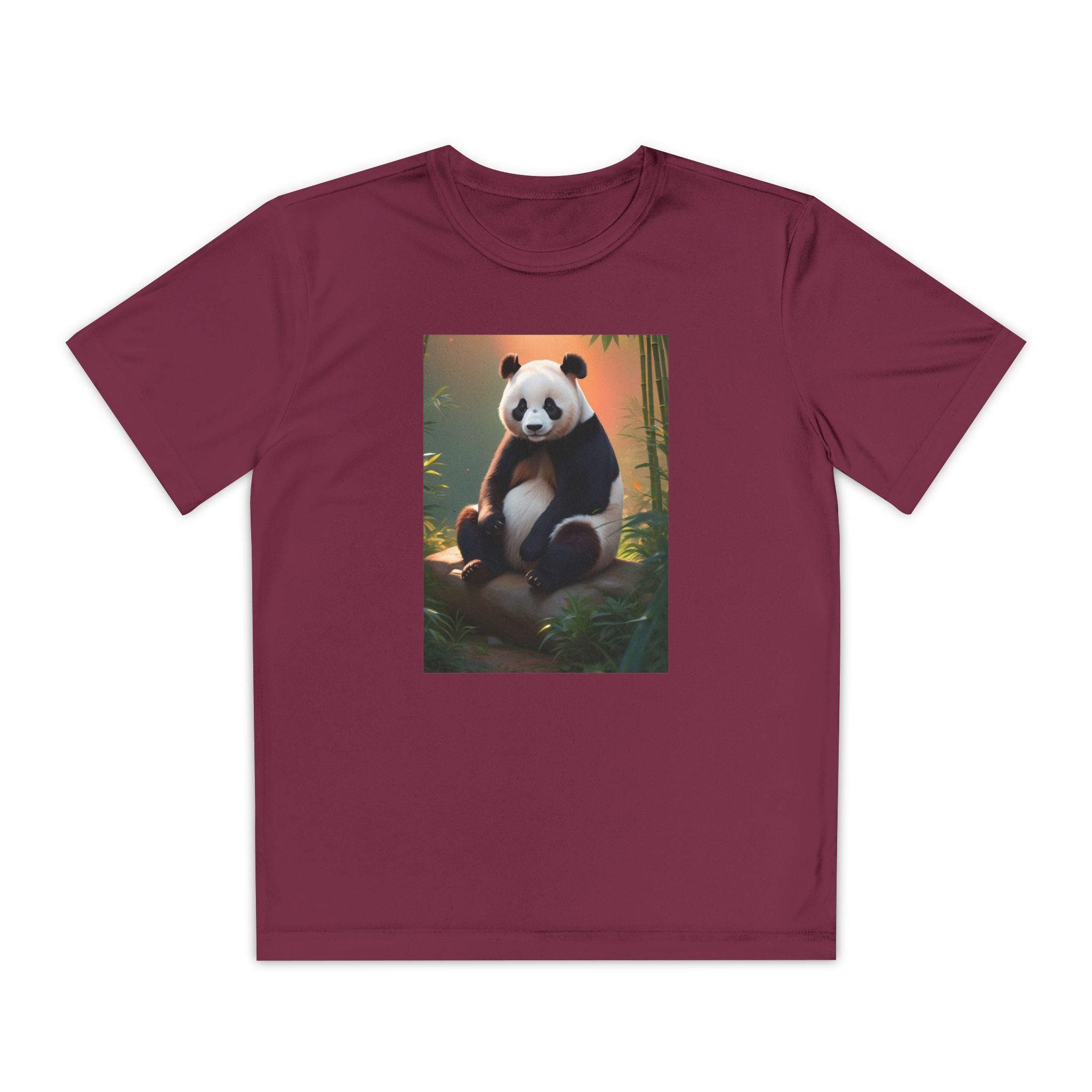 Panda Youth Tee Shirt, Kids Animal Graphic Top, Cute Black and White Tee, Children's Zoo Theme Shirt, Bamboo Bear Shirt, Kid's Nature Gift