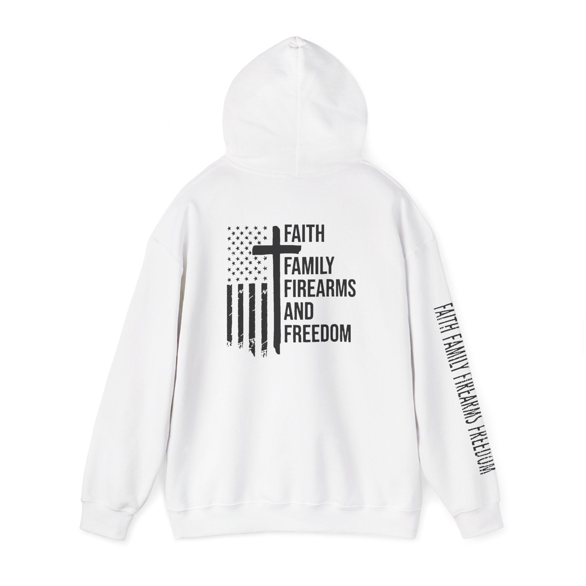 Faith Family Firearms Freedom  Patriotic Hoodie Rebel Spirit Unisex Hoodie
