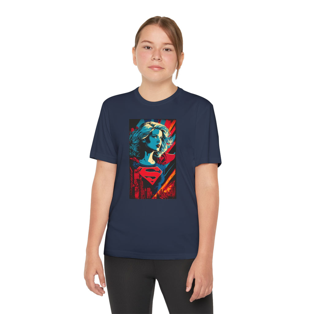 Superhero Youth T-Shirt Sports Graphic Tee, Cool Athletic Shirt for Kids