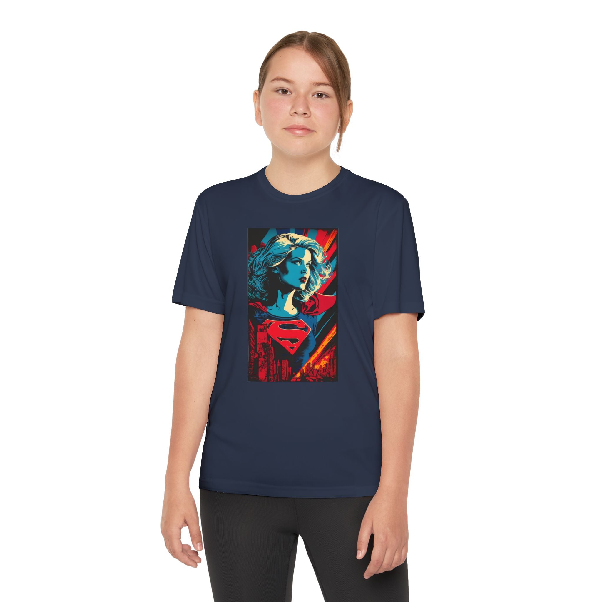 Superhero Youth T-Shirt Sports Graphic Tee, Cool Athletic Shirt for Kids