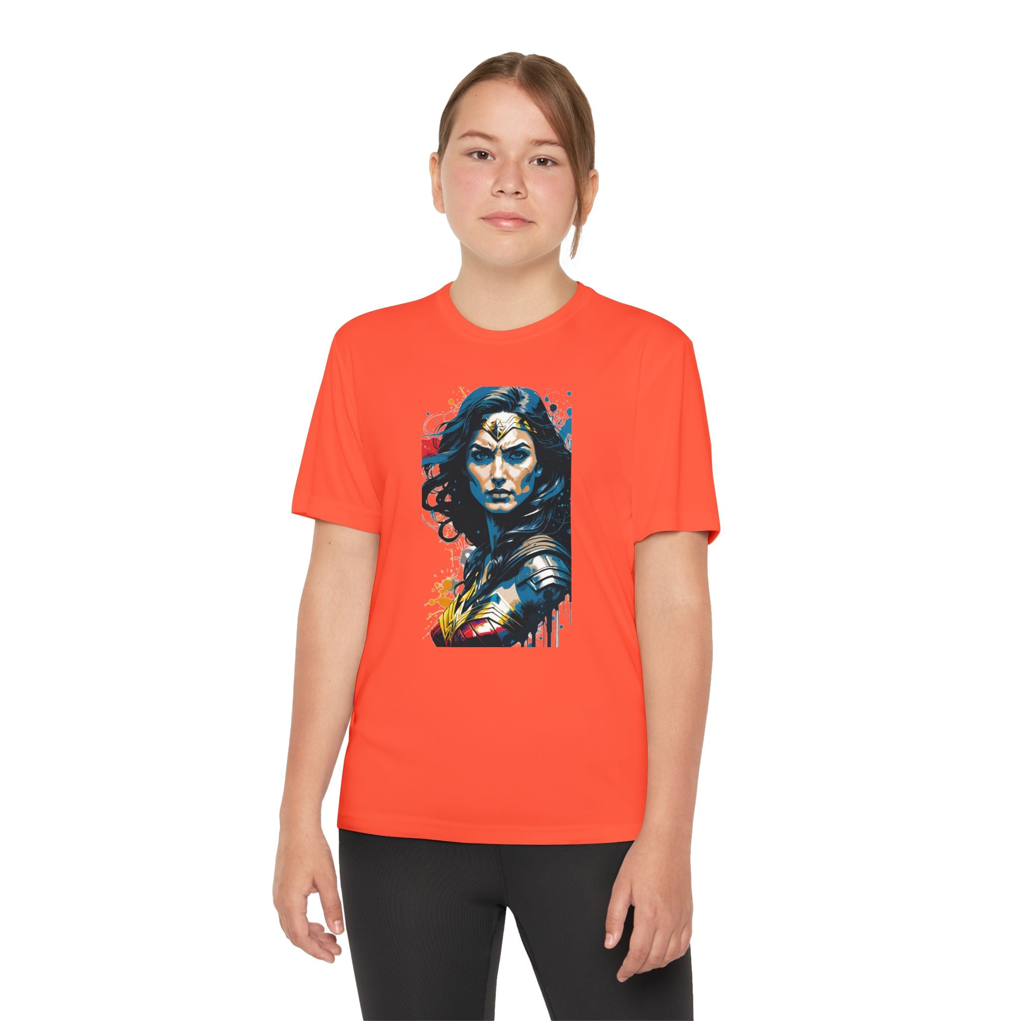 Superhero Youth T-Shirt Sports Graphic Tee, Cool Athletic Shirt for Kids