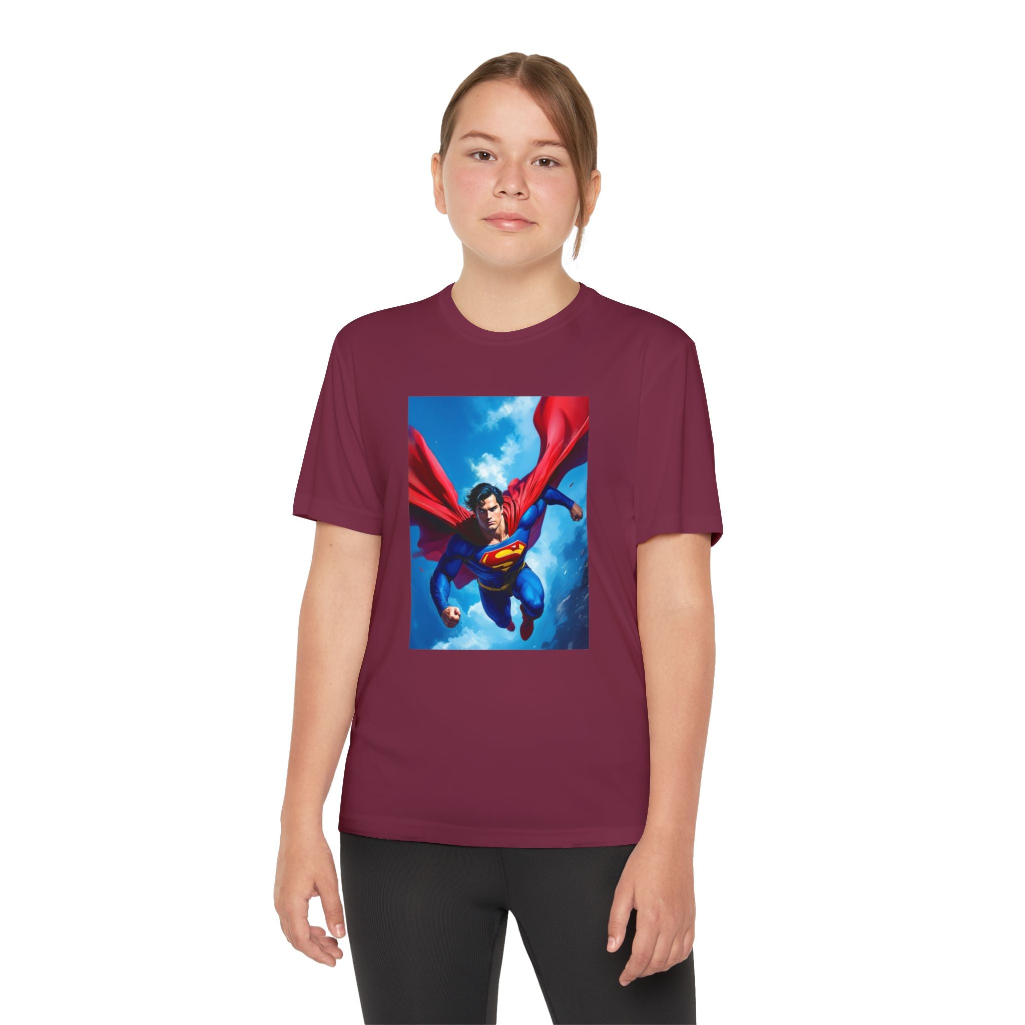 Superman Superhero Marvel T-Shirt, Youth Competitor Tee,  Kids Comic Book Hero Top, Children's Graphic Tee, Youth Super Power T-Shirt