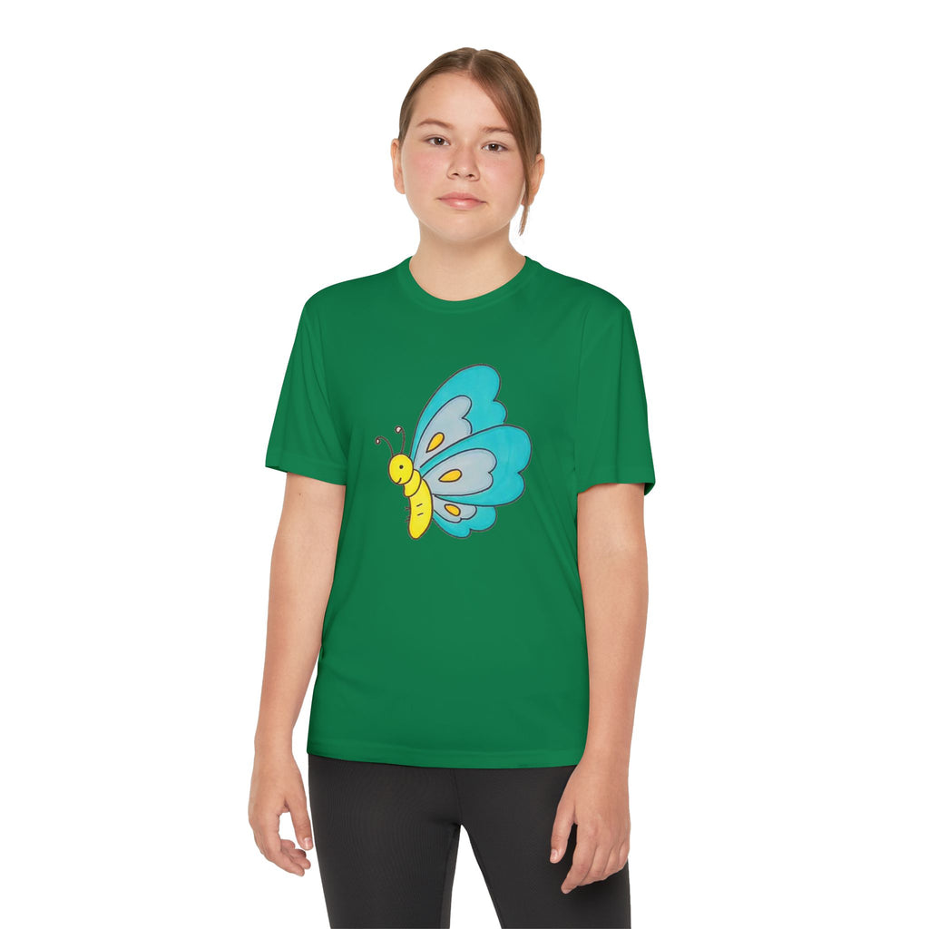 Butterffy Youth T-Shirt Sports Graphic Tee, Cool Athletic Shirt for Kids, Perfect for Sports Events, Team Spirit