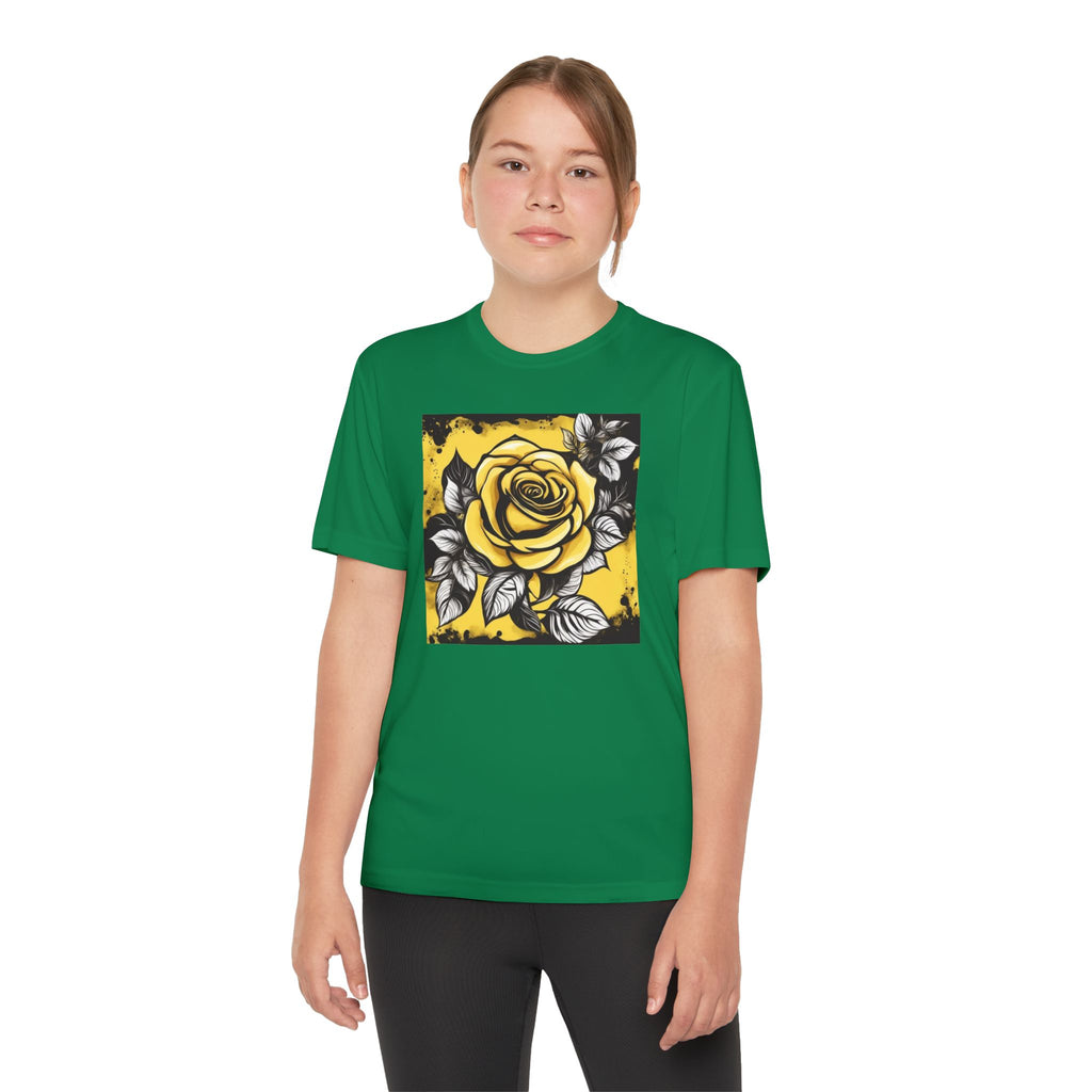 Flower Youth Tshirt, Girls Floral Tee, Kids Spring Shirt, Children's Botanical Top, Teen Blossom T-Shirt