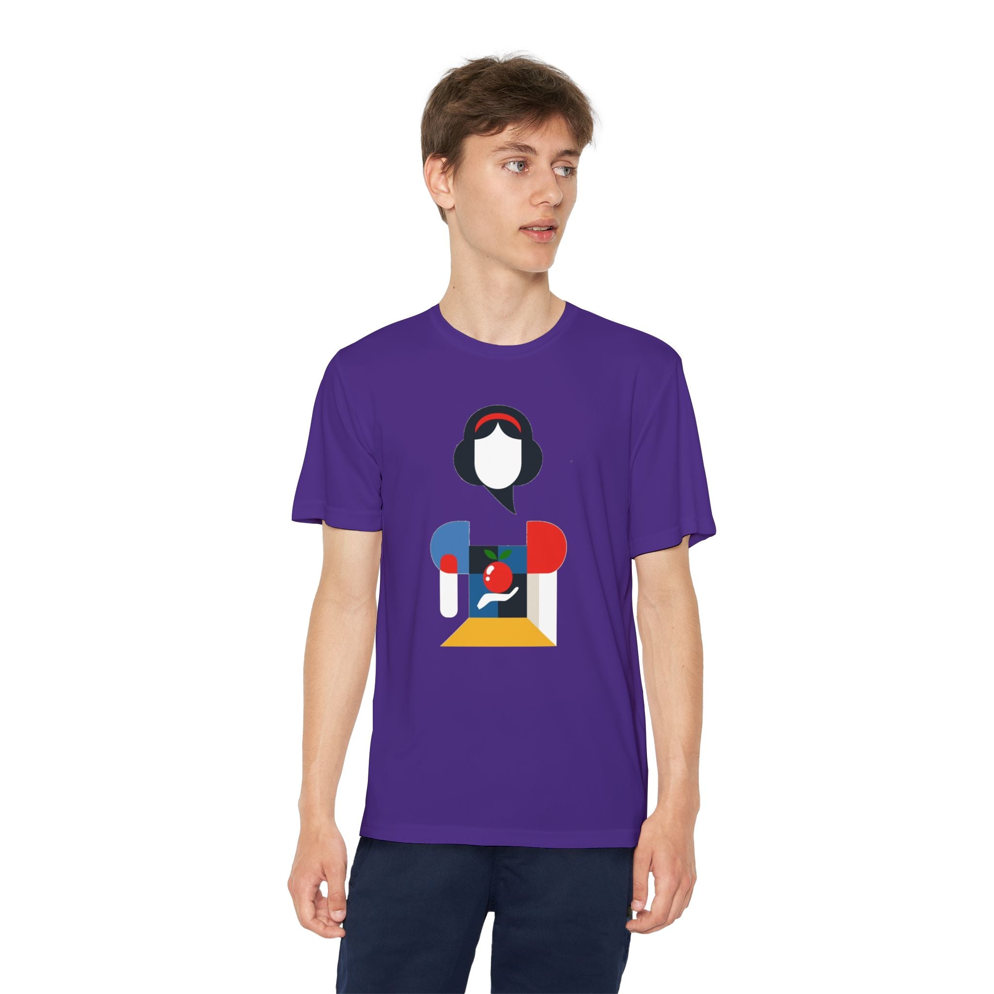Snow White Youth T-Shirt Sports Graphic Tee, Cool Athletic Shirt for Kids, Perfect for Sports Events, Team Spirit