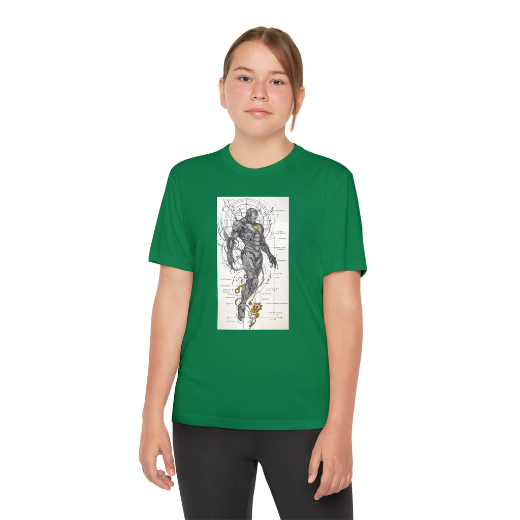 Superhero Youth T-Shirt Sports Graphic Tee, Cool Athletic Shirt for Kids