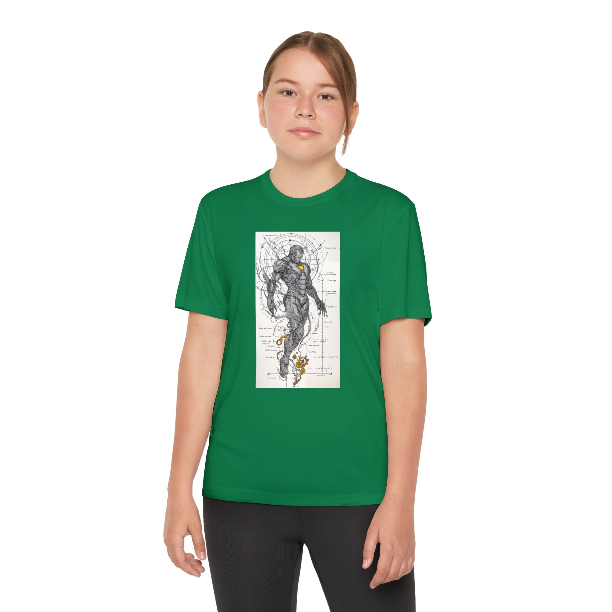Superhero Youth T-Shirt Sports Graphic Tee, Cool Athletic Shirt for Kids