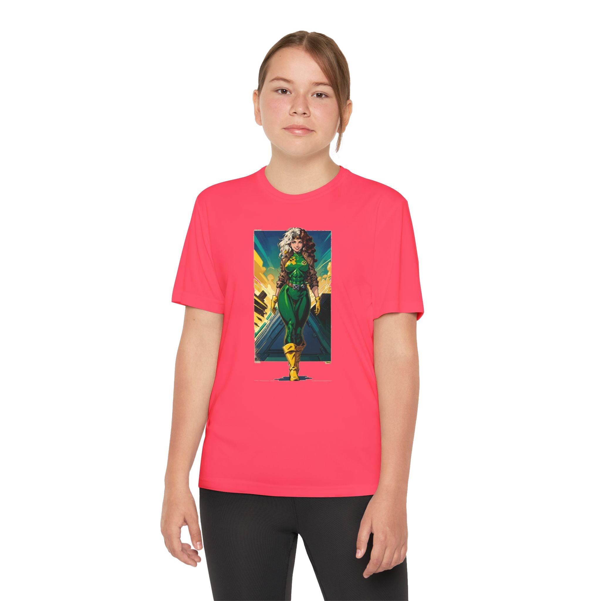 Superhero Youth T-Shirt Sports Graphic Tee, Cool Athletic Shirt for Kids