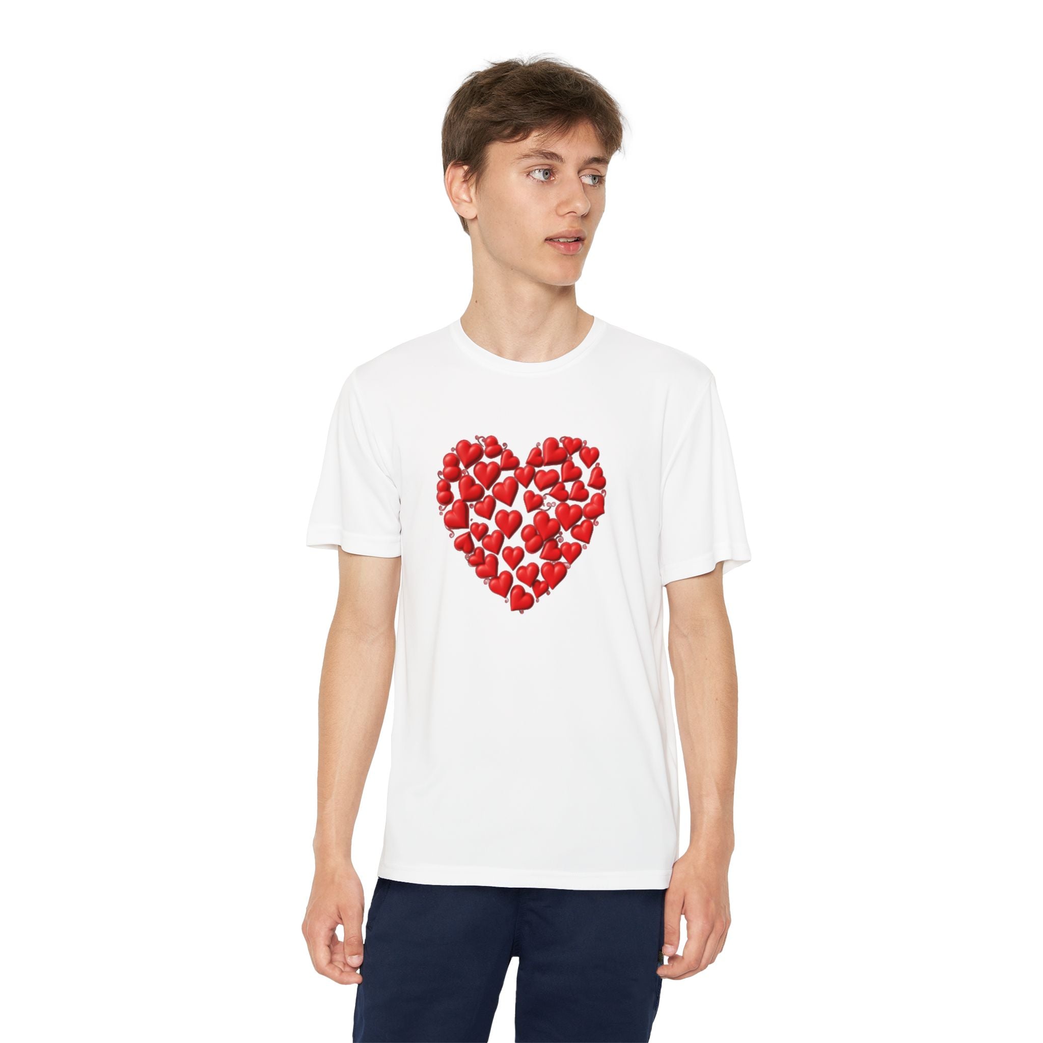 Heart Youth T-Shirt Sports Graphic Tee, Cool Athletic Shirt for Kids, Perfect for Sports Events, Team Spirit