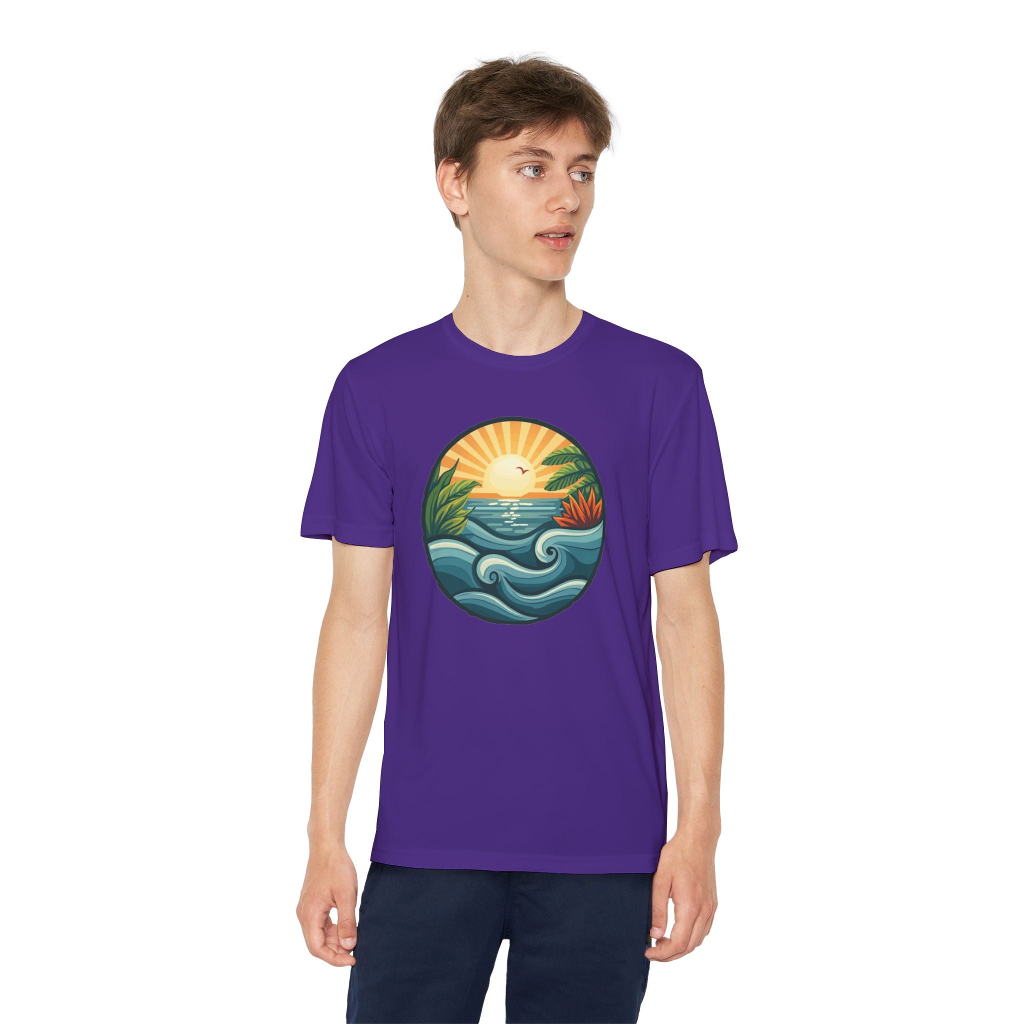 Beach Shirt Youth Competitor Tee, Kids Surf Tee, Summer Vacation Top, Ocean Lover T-Shirt, Coastal Clothing