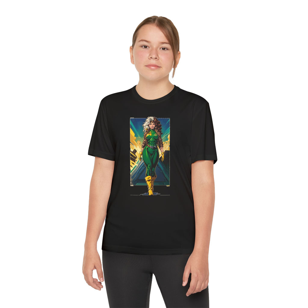 Superhero Youth T-Shirt Sports Graphic Tee, Cool Athletic Shirt for Kids