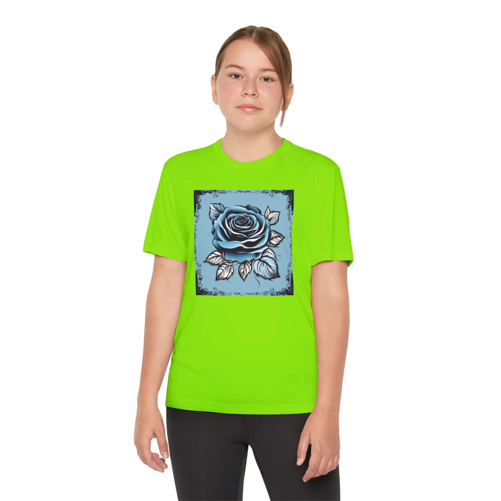 Flower Youth Tshirt, Girls Floral Tee, Kids Spring Shirt, Children's Botanical Top, Teen Blossom T-Shirt