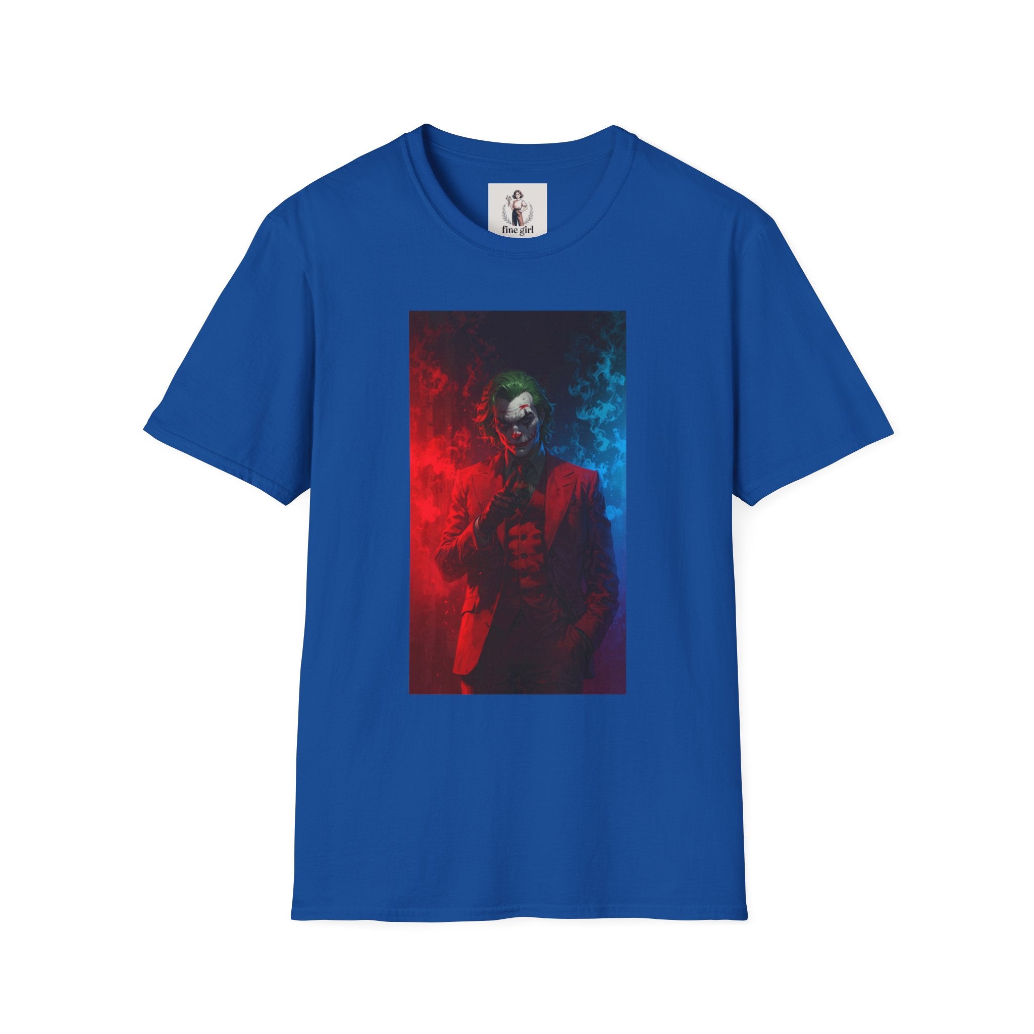 The Joker Superhero Marvel Unisex Softstyle T-Shirt, Comic Book Tee, Geeky Clothing, Cosplay Costume Top