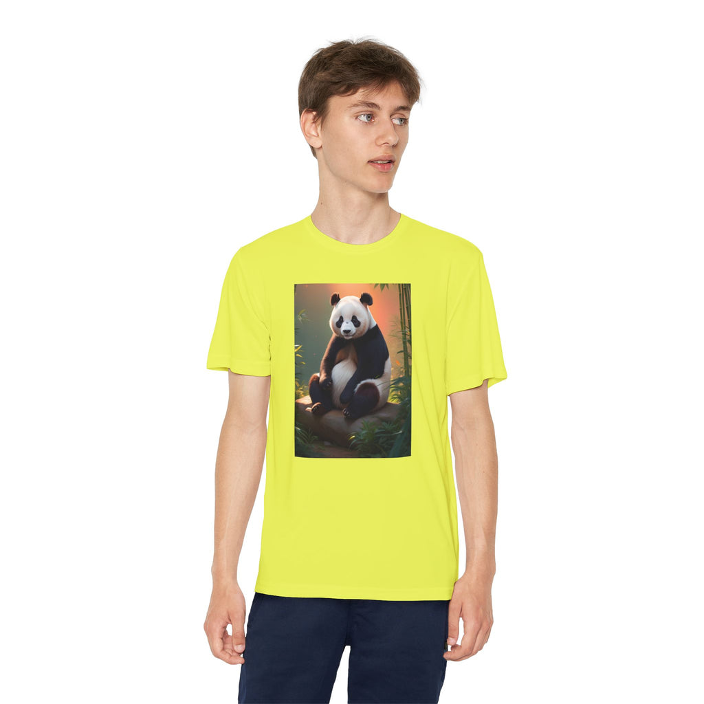 Panda Youth Tee Shirt, Kids Animal Graphic Top, Cute Black and White Tee, Children's Zoo Theme Shirt, Bamboo Bear Shirt, Kid's Nature Gift