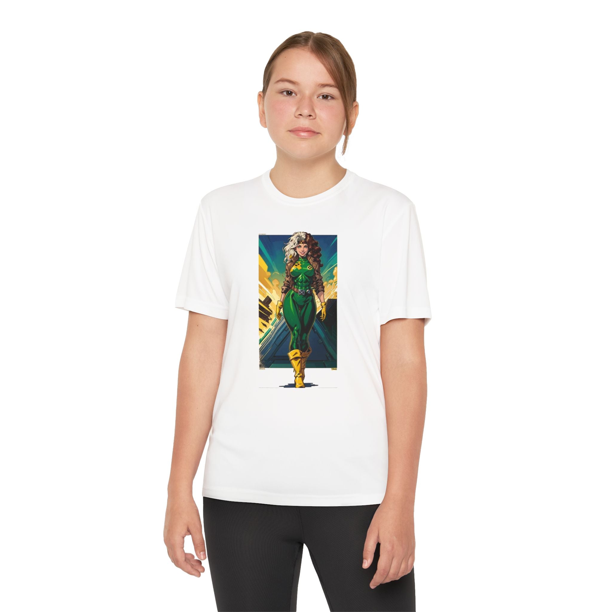 Superhero Youth T-Shirt Sports Graphic Tee, Cool Athletic Shirt for Kids