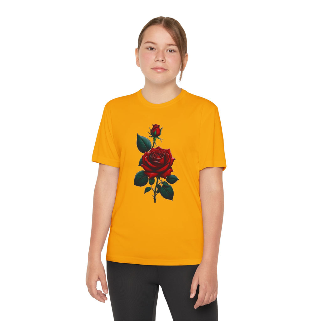 Flower Youth Tshirt, Girls Floral Tee, Kids Spring Shirt, Children's Botanical Top, Teen Blossom T-Shirt