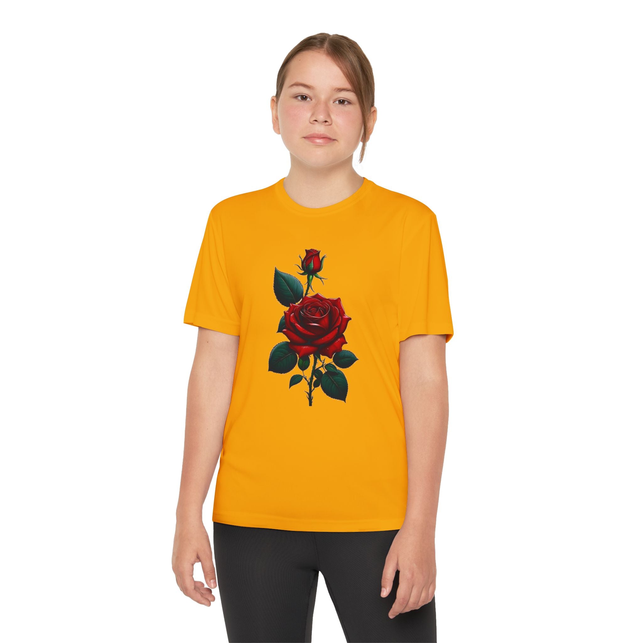 Flower Youth Tshirt, Girls Floral Tee, Kids Spring Shirt, Children's Botanical Top, Teen Blossom T-Shirt